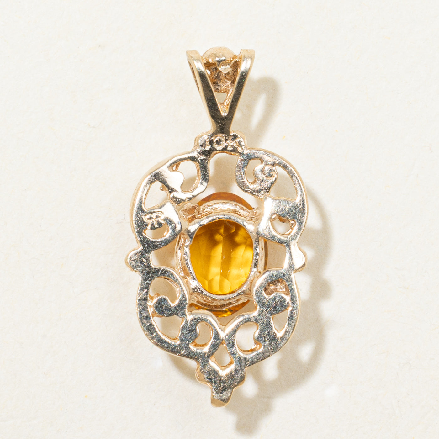 Citrine Scrollwork Pendant | 0.95ct