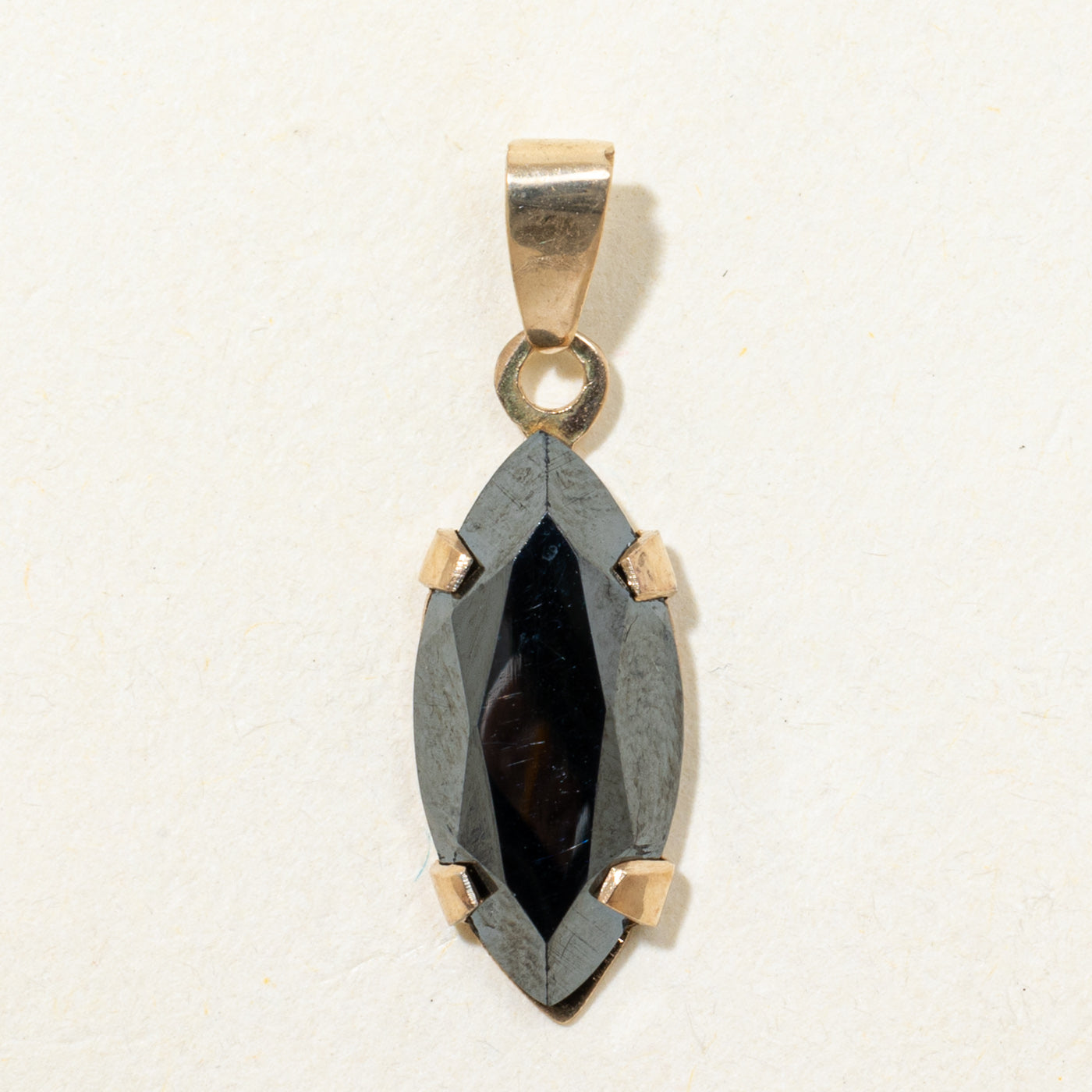 Marquise Cut Hematite Pendant | 2.75ct