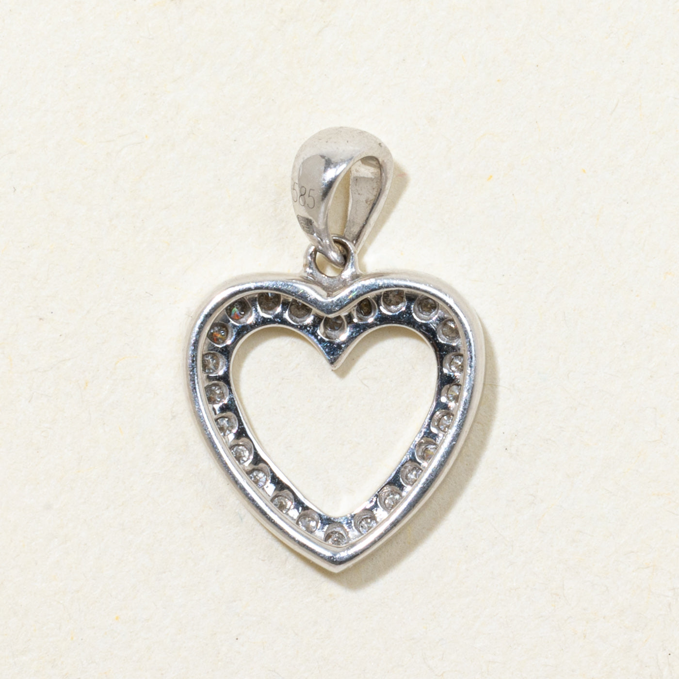 Diamond Open Heart Pendant | 0.05ctw
