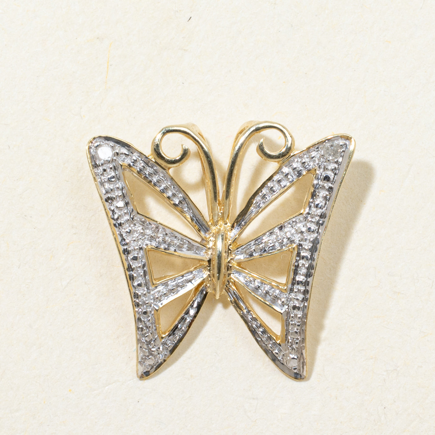 Diamond Butterfly Pendant | 0.01ct