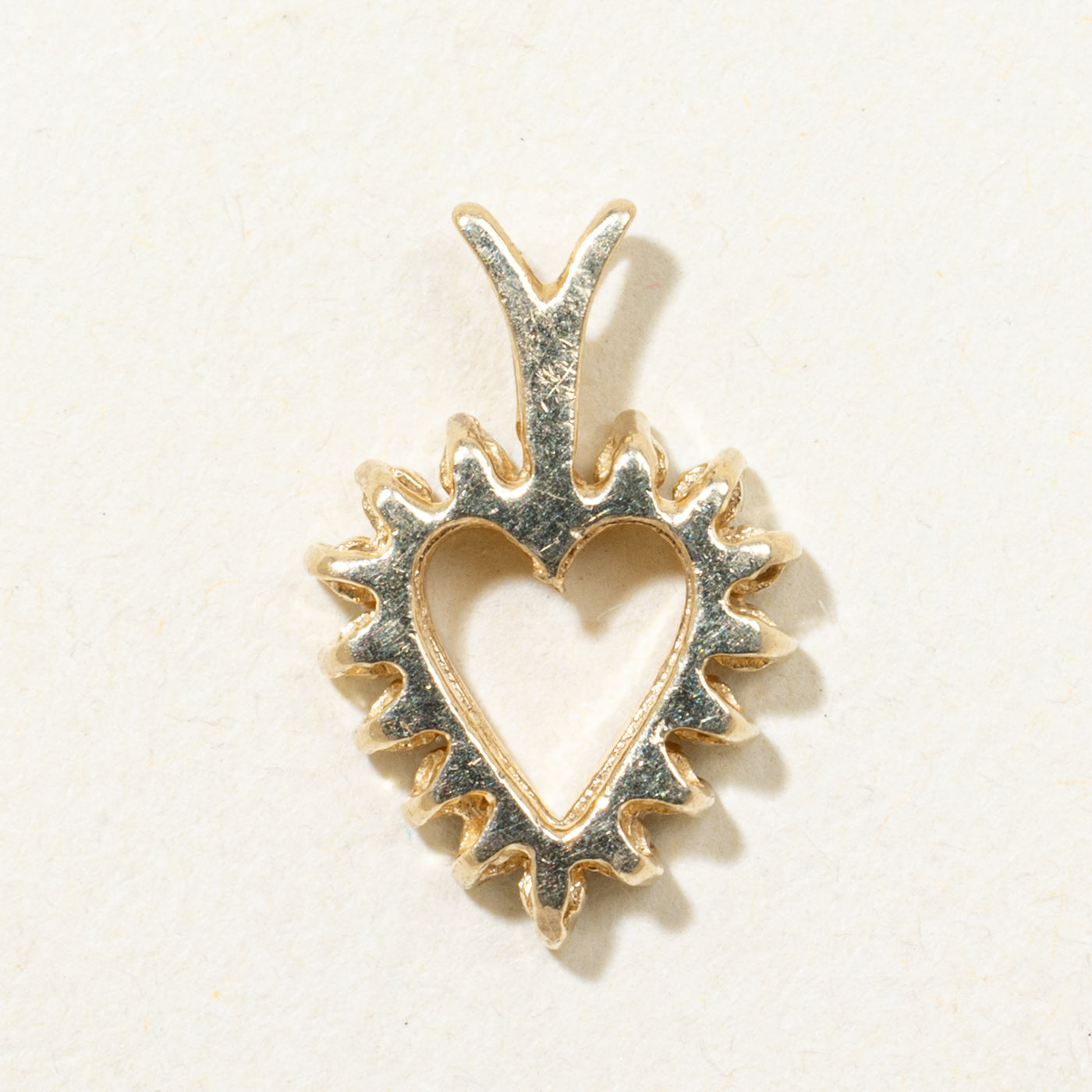 Diamond Petal Open Heart Pendant | 0.08ctw