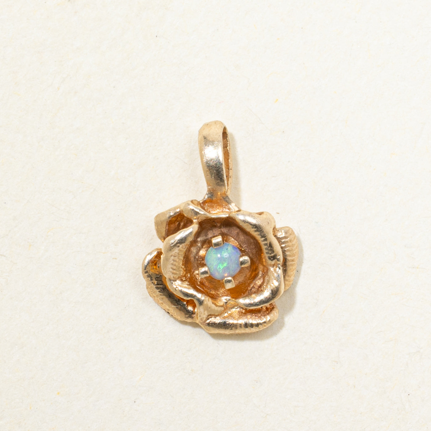 Opal Rose Pendant | 0.03ct