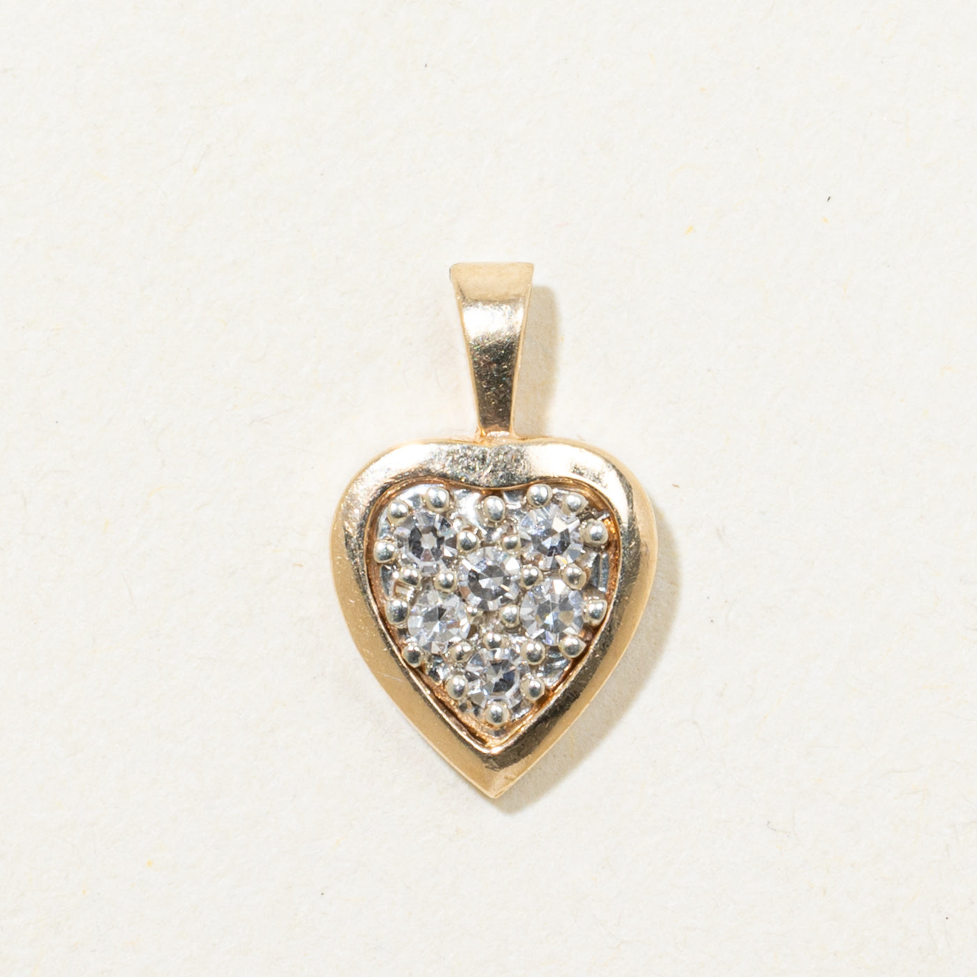 Diamond Cluster Heart Pendant | 0.06ctw