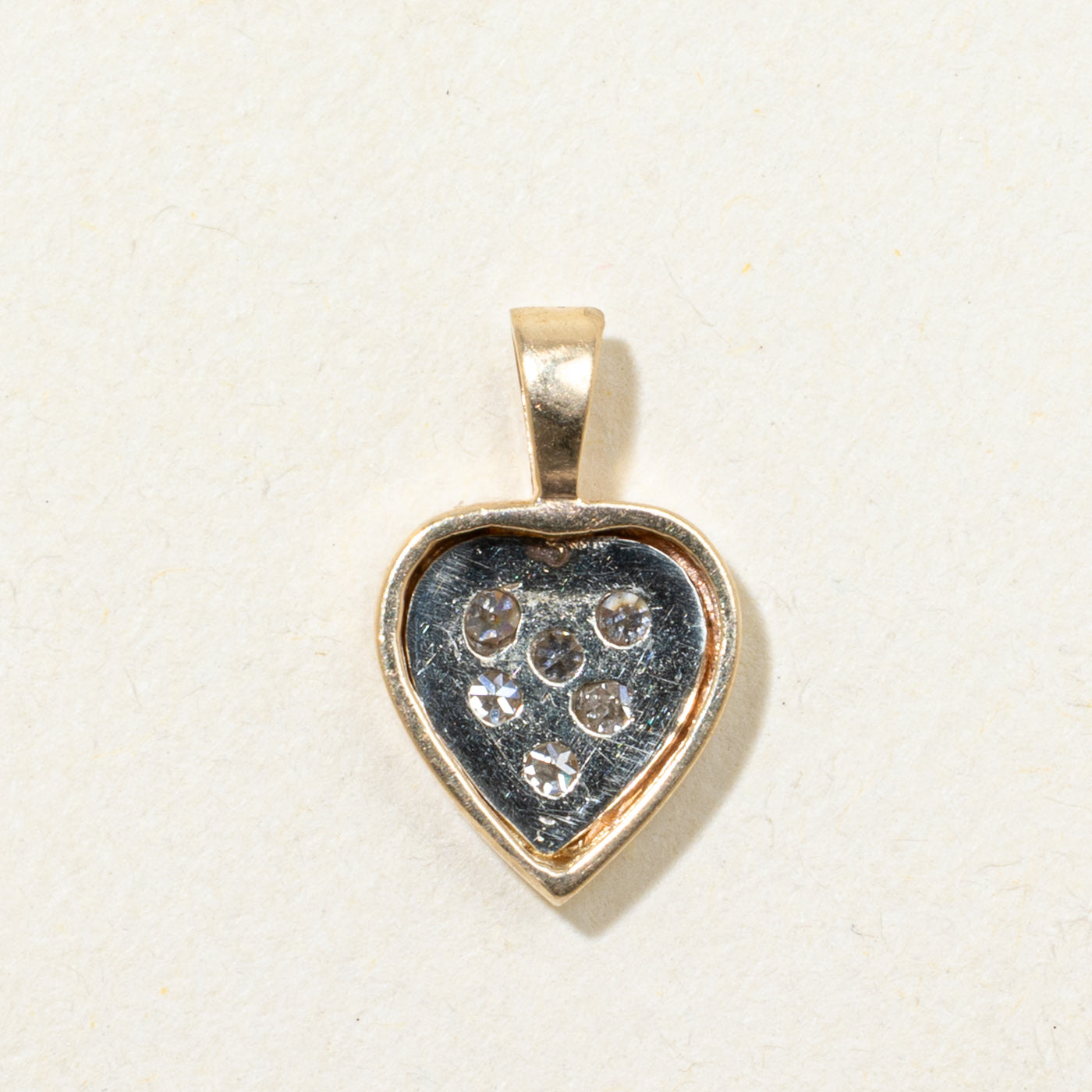 Diamond Cluster Heart Pendant | 0.06ctw