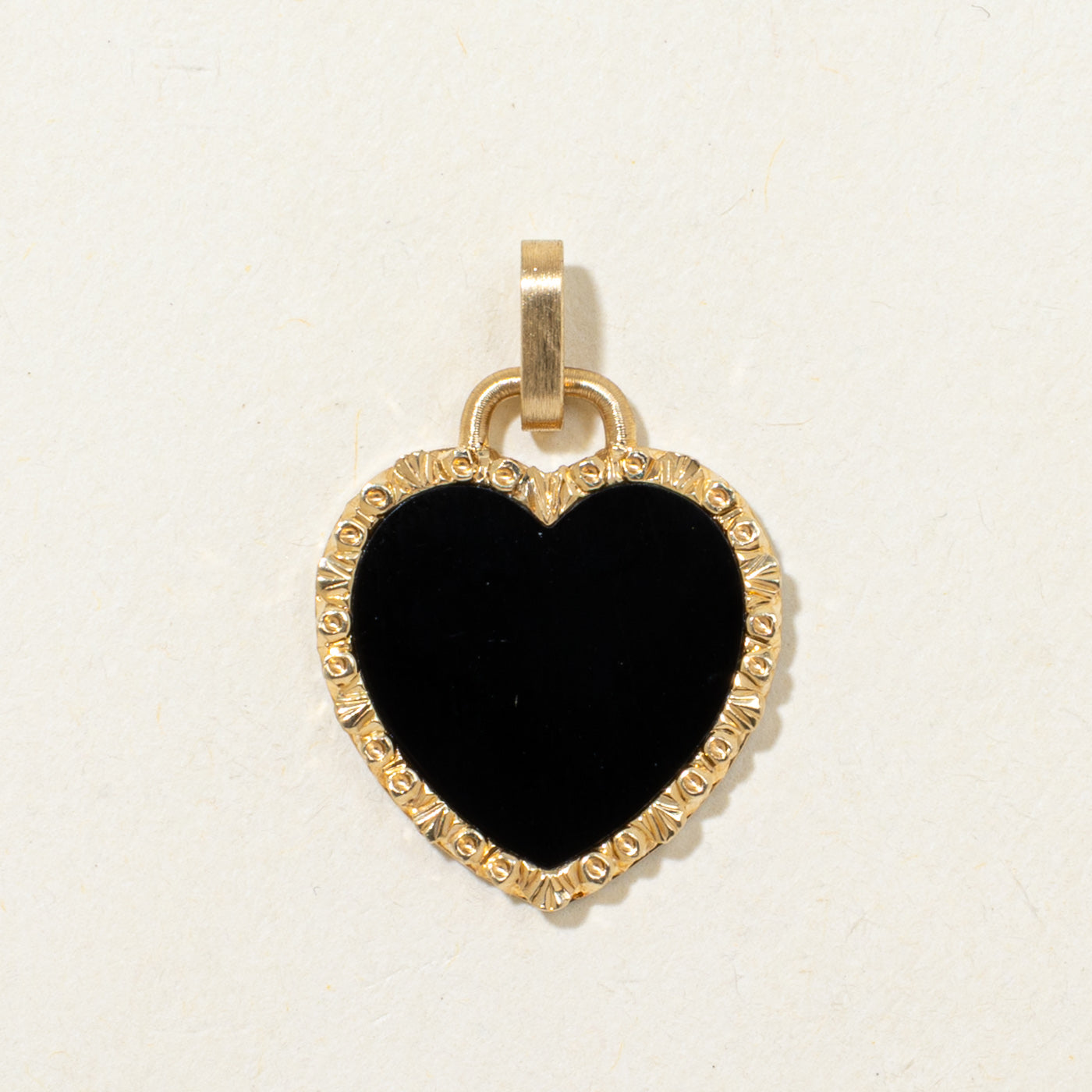 18k Onyx Heart Pendant | 1.86ct