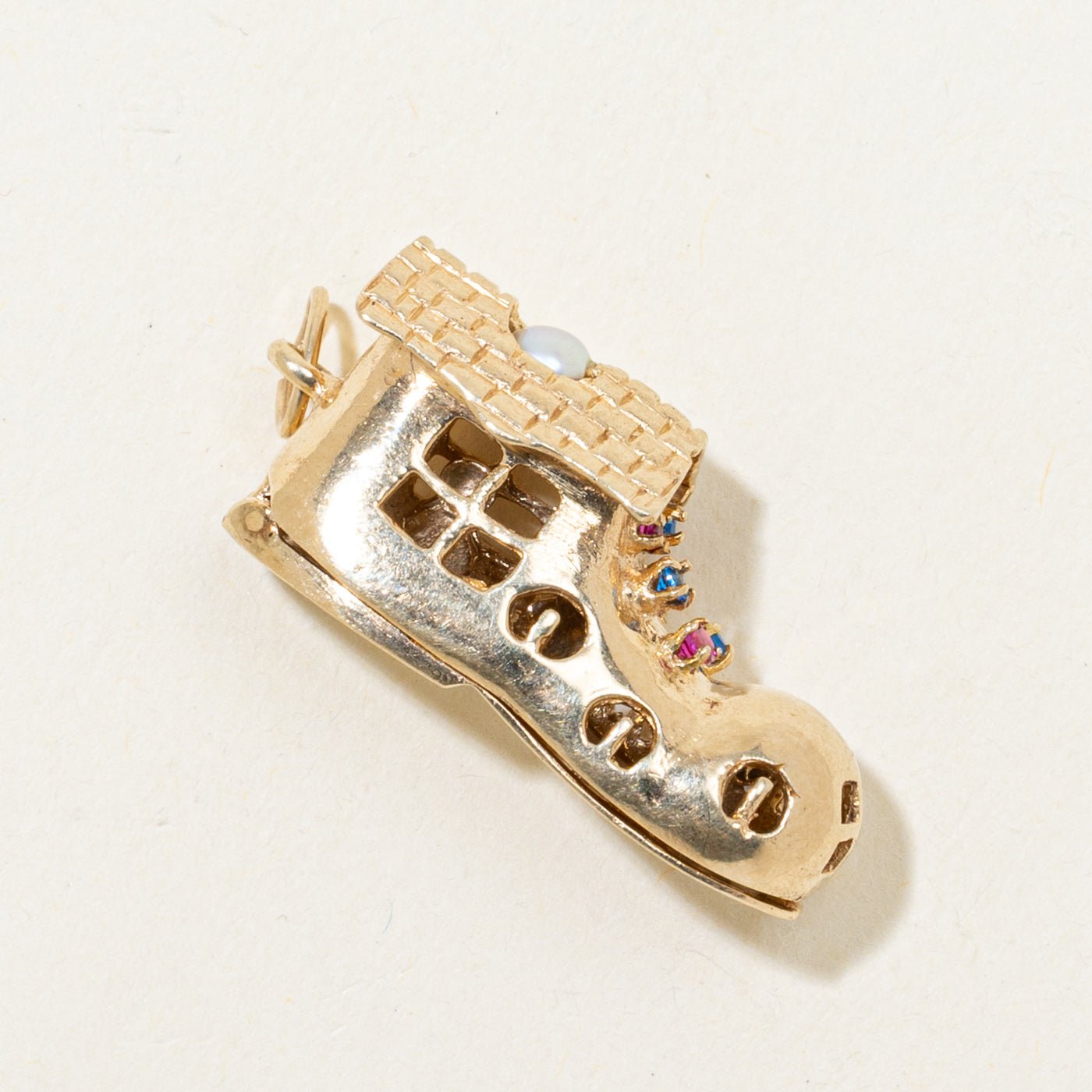 Multi Gemstone Shoe House Charm | 0.16ctw