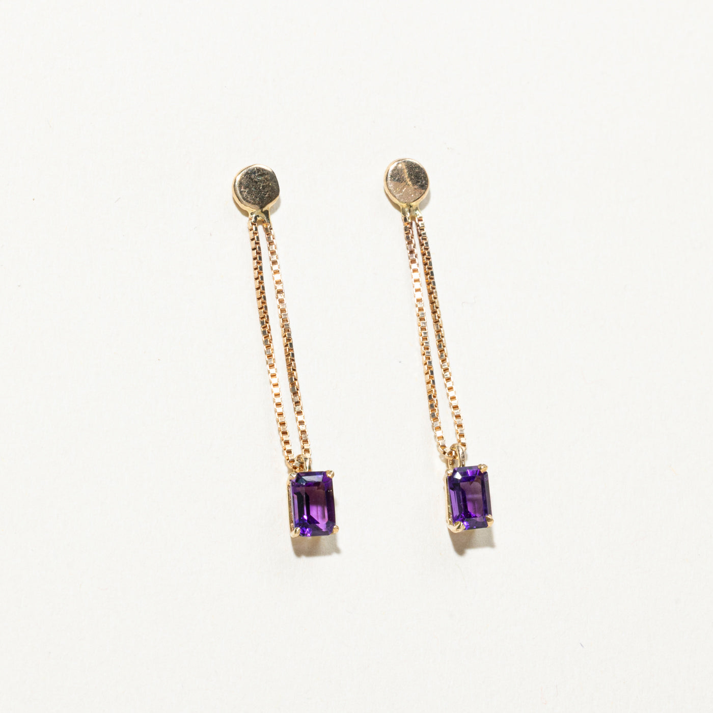 10K Amethyst Drop Earrings | 0.92ctw
