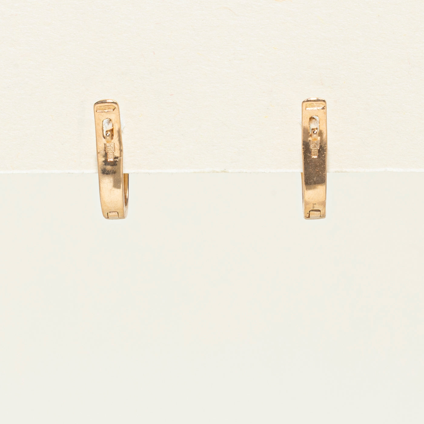 14K Diamond Huggie Earrings
