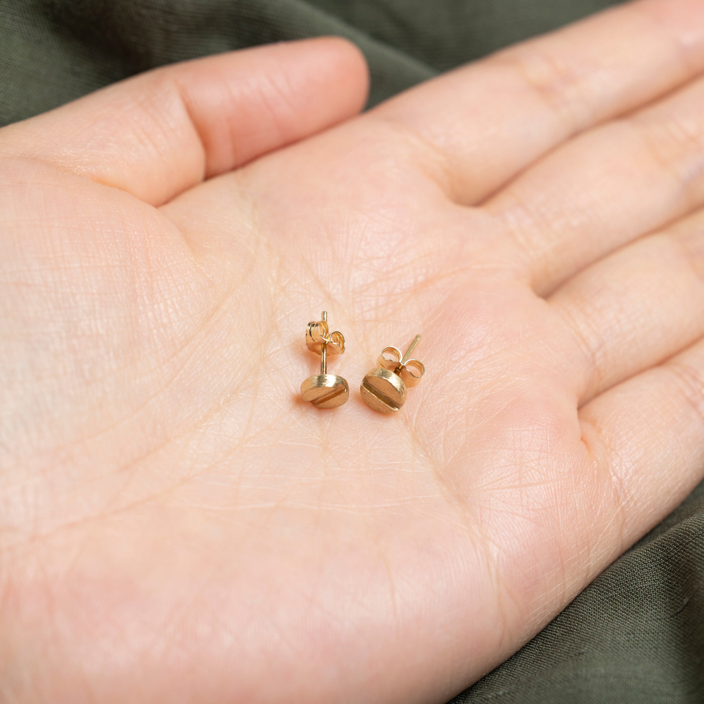 14K Screw Stud Earrings