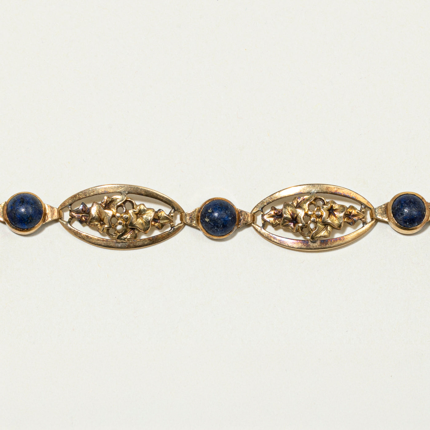 Lapis Lazuli Cabochon Line Bracelet | 5.19ctw, | 7.75 "