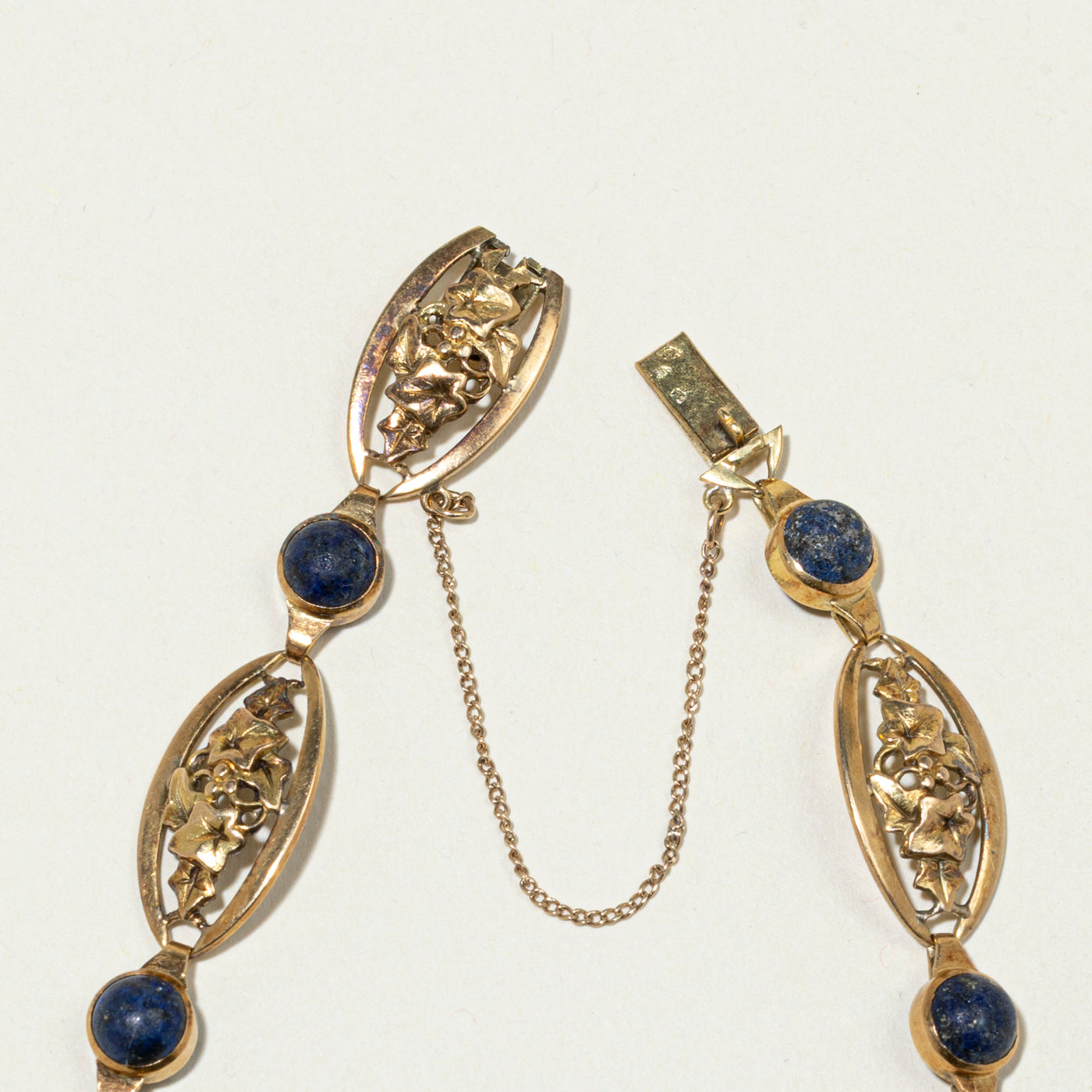 Lapis Lazuli Cabochon Line Bracelet | 5.19ctw, | 7.75 "