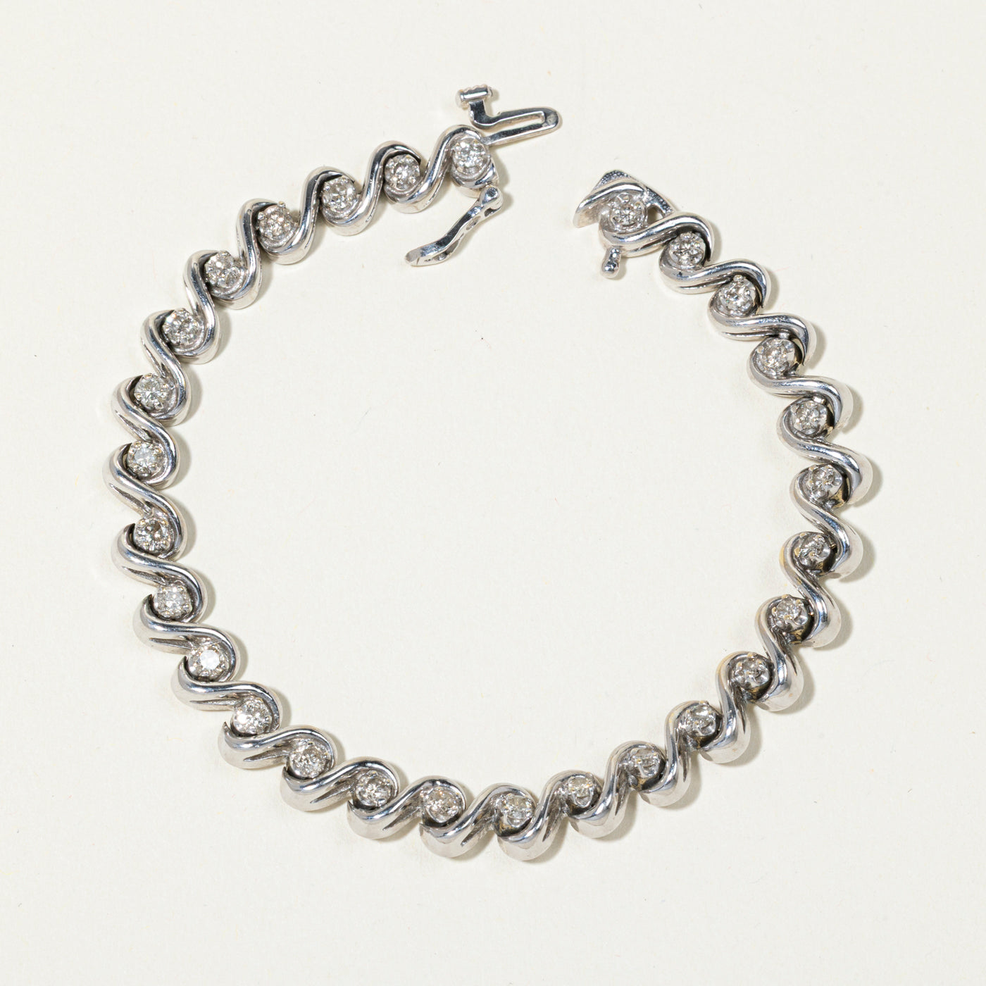 Diamond Swirl Tennis Bracelet | 1.82ctw | 7"