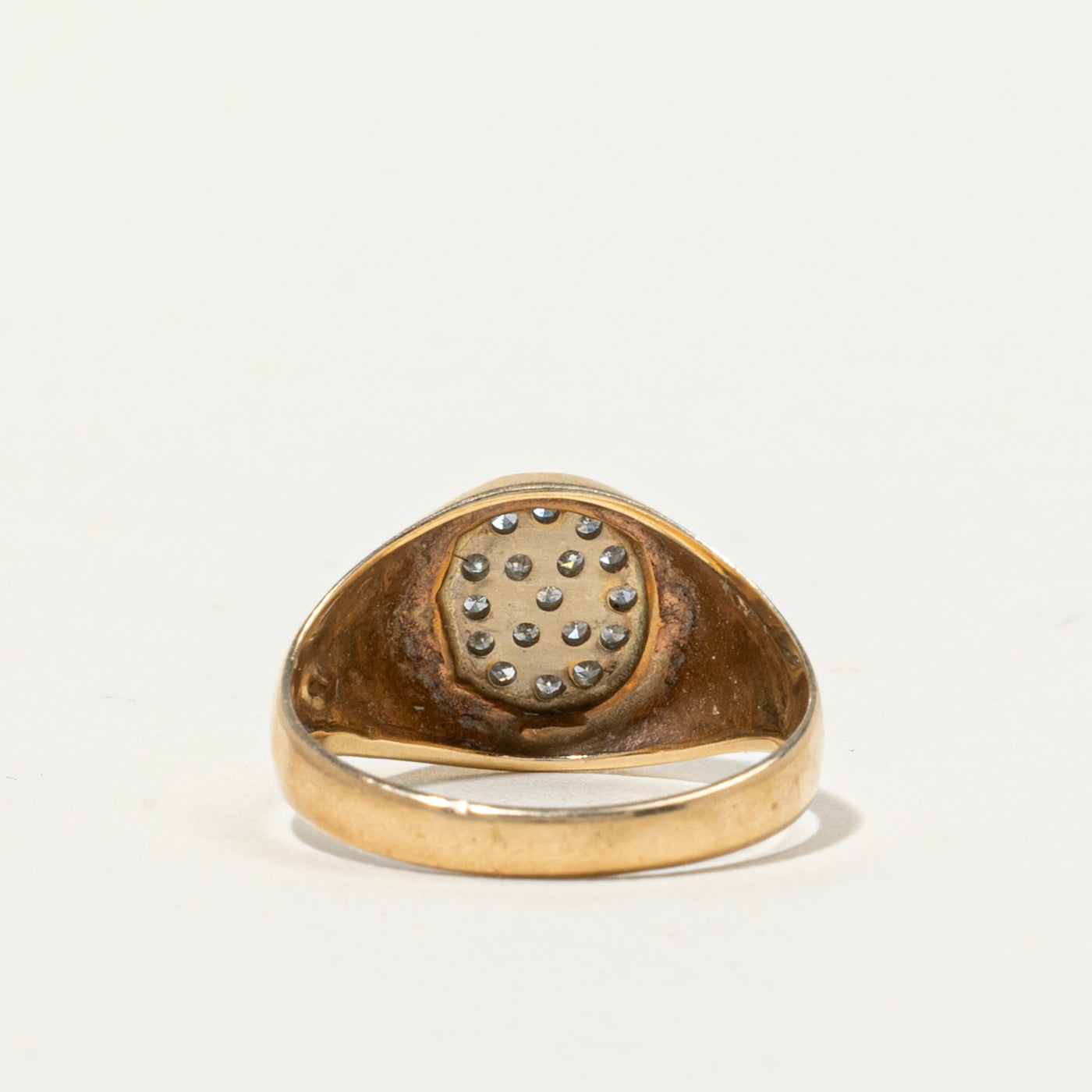 Diamond Cluster Oval Signet Ring | 0.19ctw | SZ 8