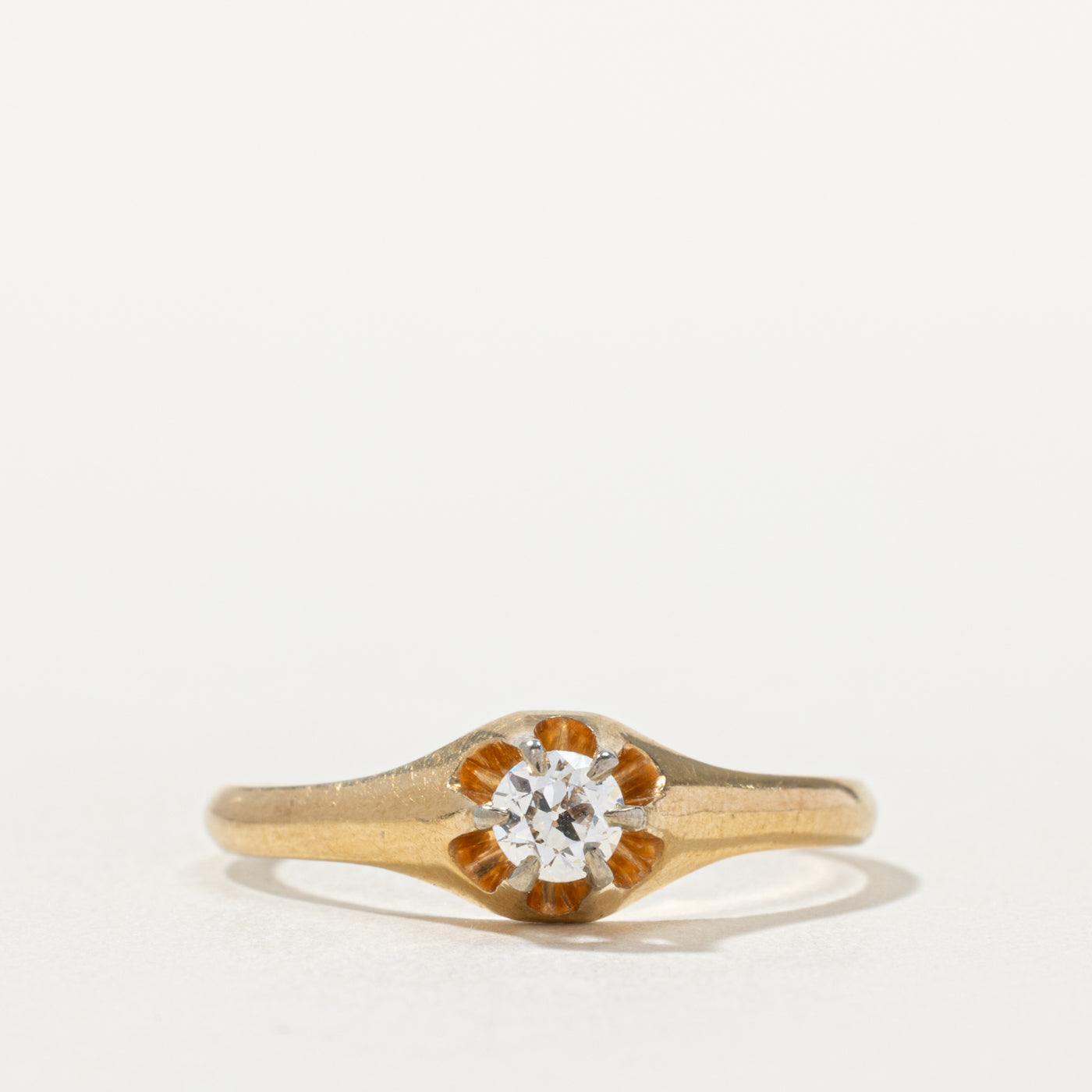 Antique ‘Dingwall’ 18k Old European Cut Diamond Ring | 0.20ct VS2 G/H | SZ 8.25