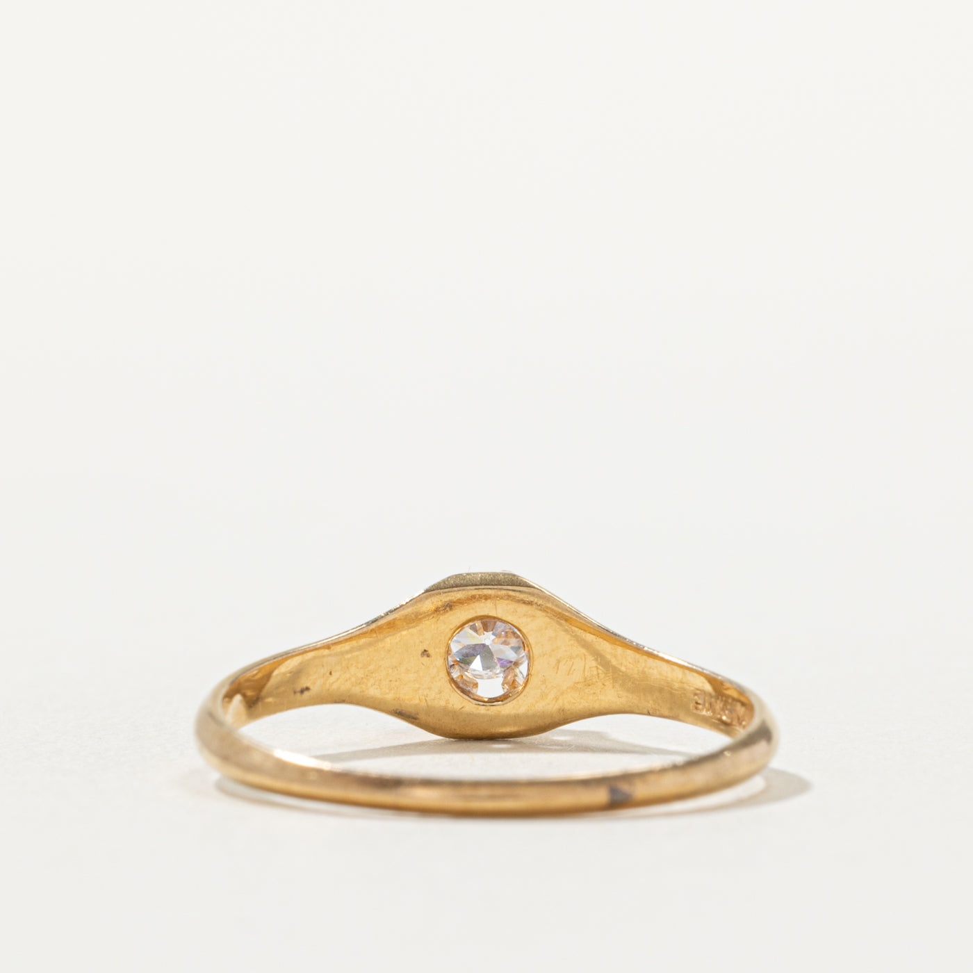 Antique ‘Dingwall’ 18k Old European Cut Diamond Ring | 0.20ct VS2 G/H | SZ 8.25