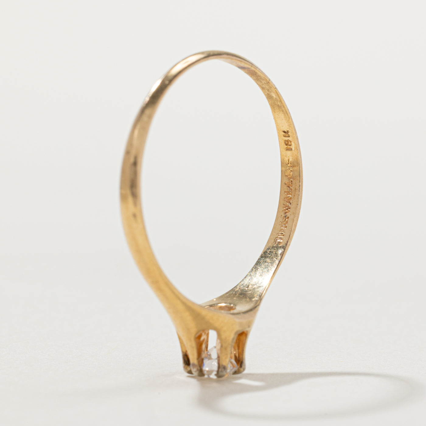 Antique ‘Dingwall’ 18k Old European Cut Diamond Ring | 0.20ct VS2 G/H | SZ 8.25