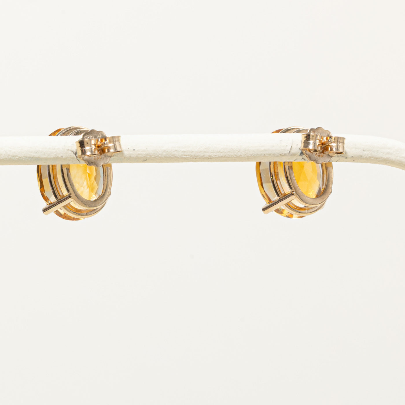 Italian 14k Citrine Stud Earrings | 12.00ctw