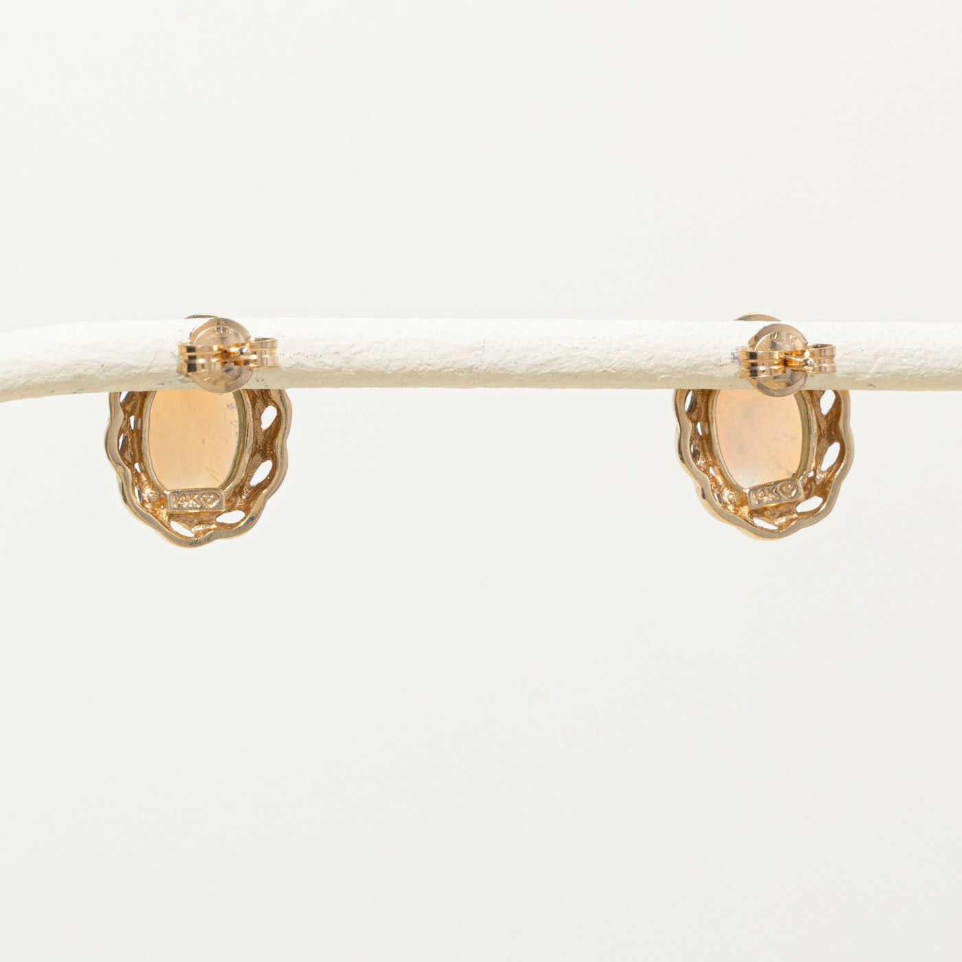 14k Opal Rope Design Stud Earrings | 1.20ctw