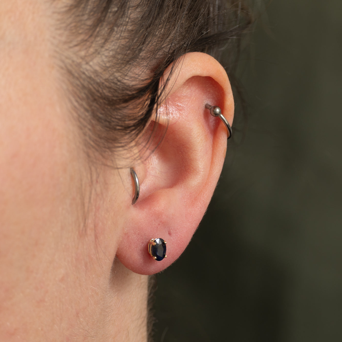 '100 Ways' 14k Oval Cut Sapphire Stud Earrings | 1.10ctw