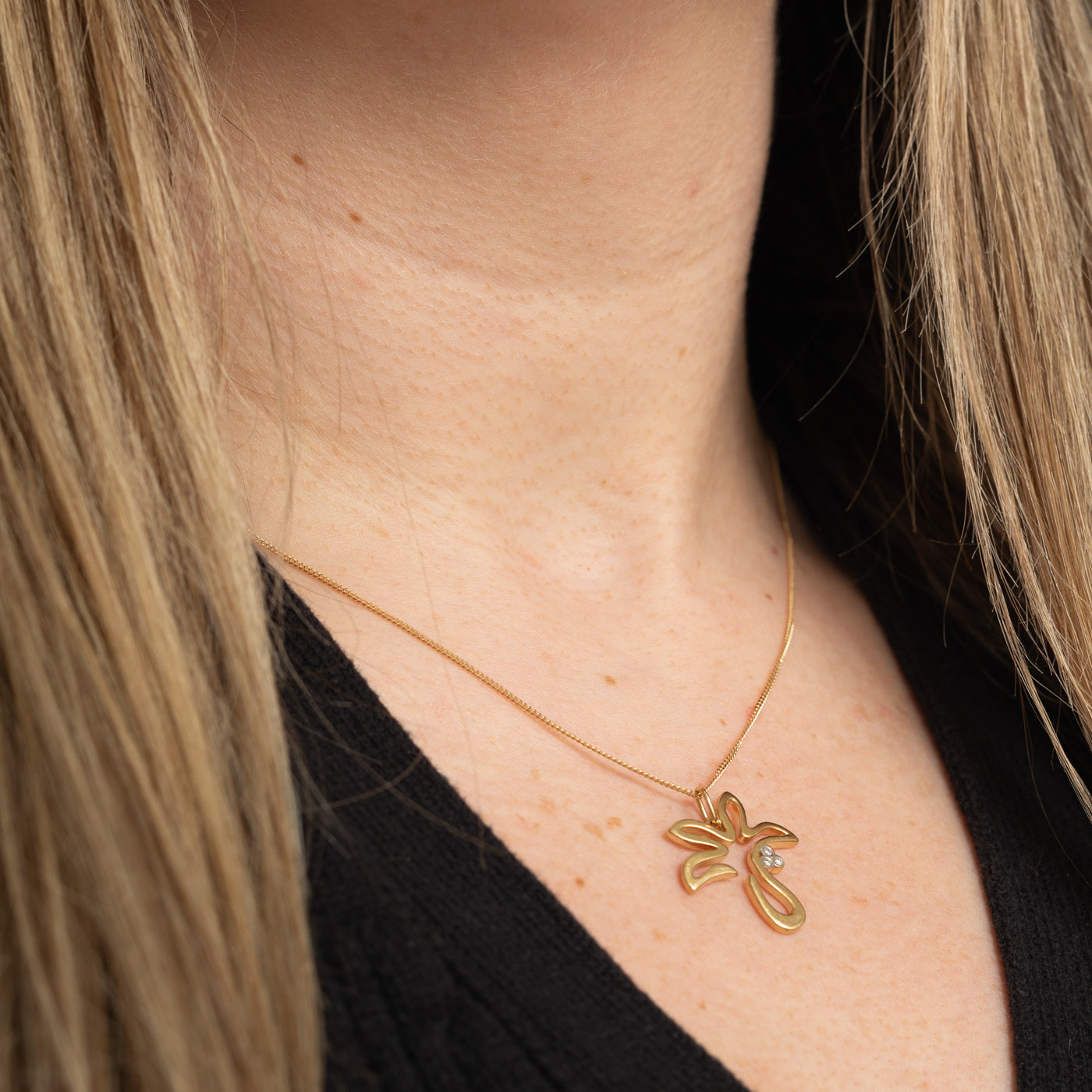 14k Diamond Openwork Tree Pendant