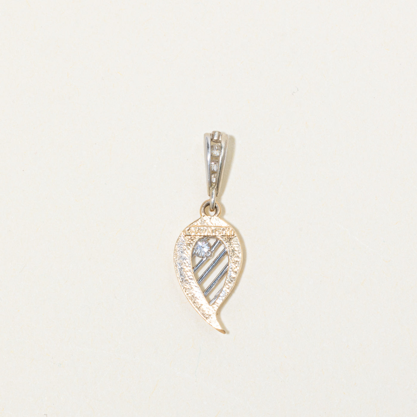 14k Diamond Geometric Pendant