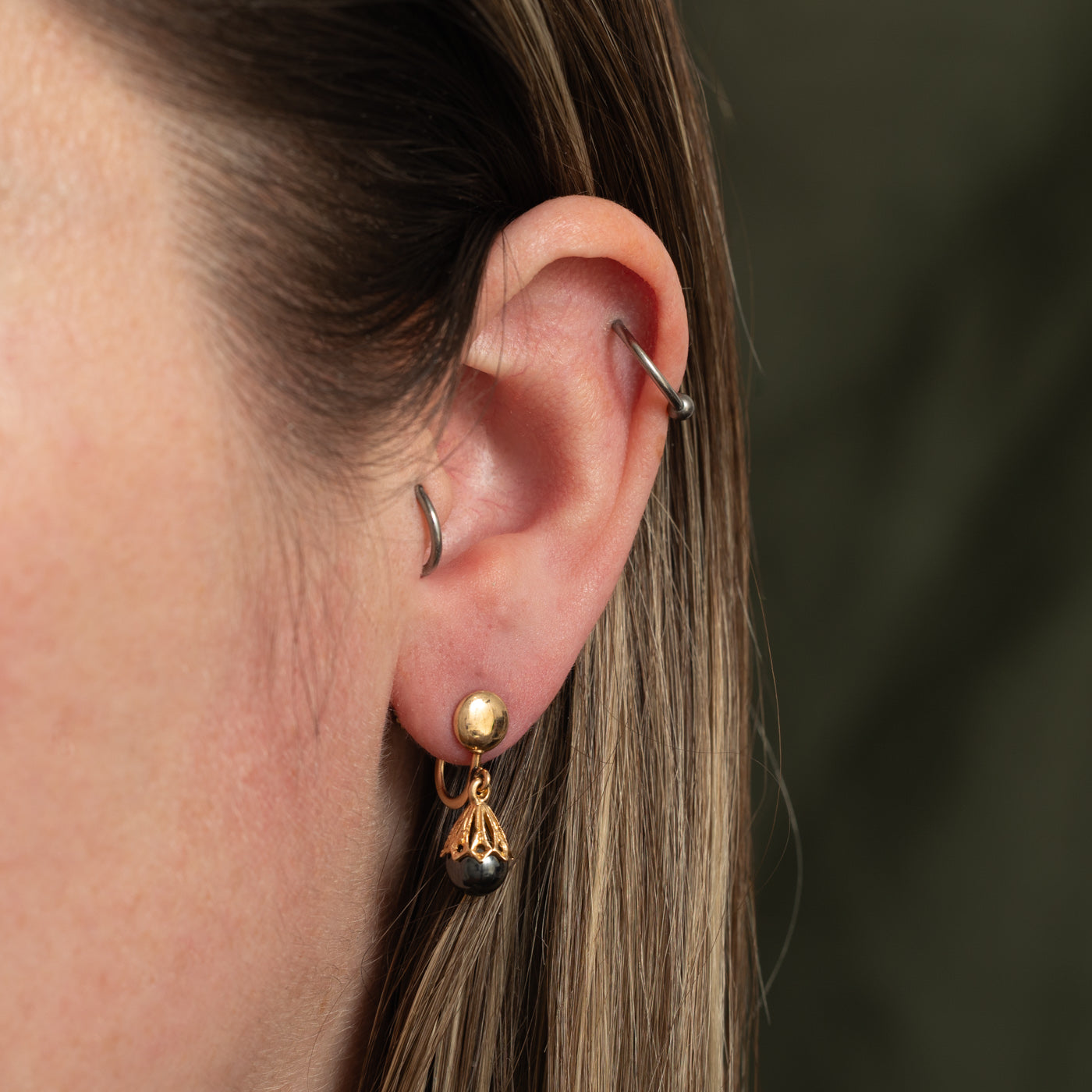 10k Hematite Drop Earrings | 6.00ctw
