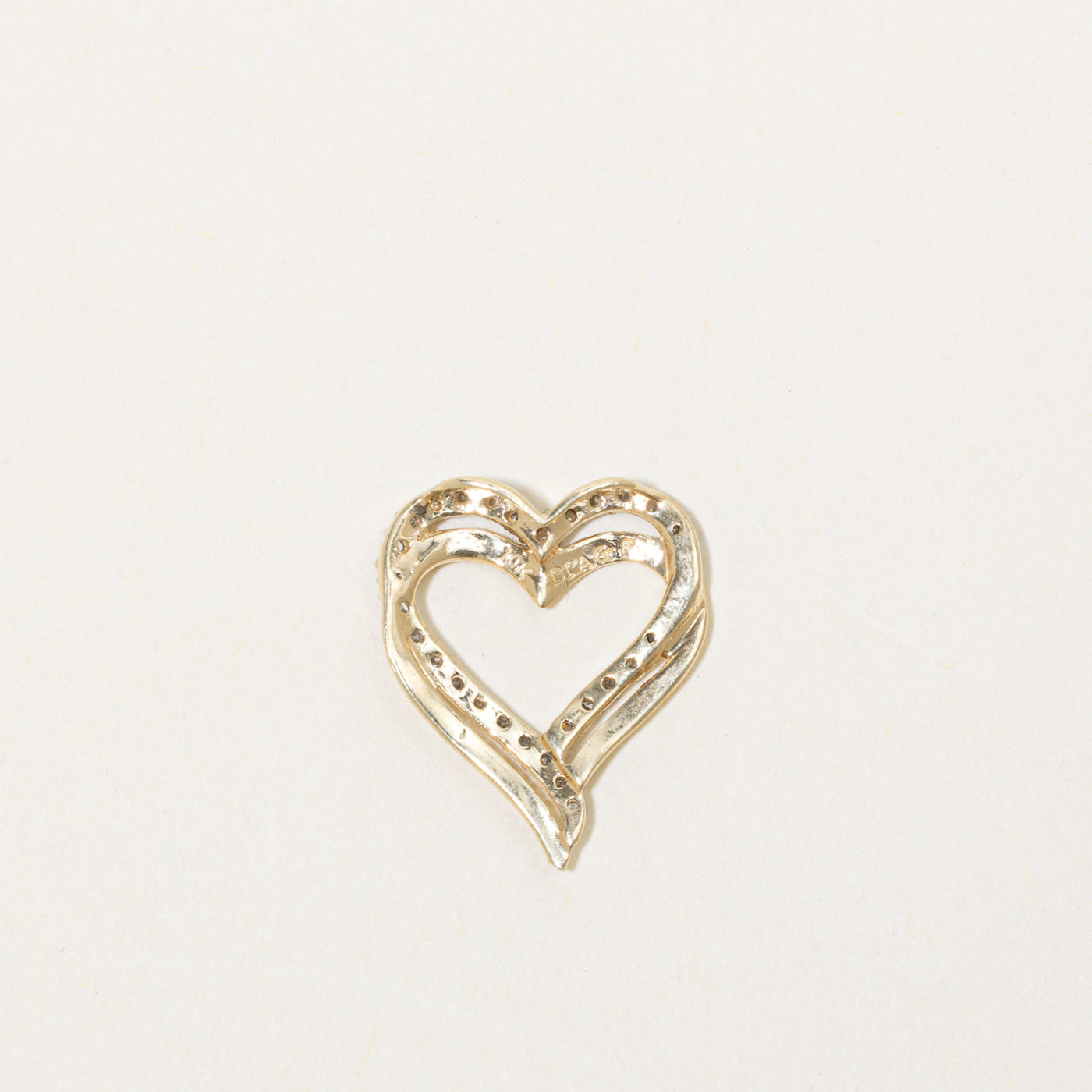 10k Diamond Heart Pendant
