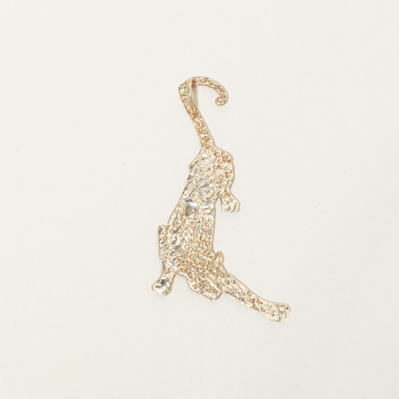14k Textured Tiger Pendant