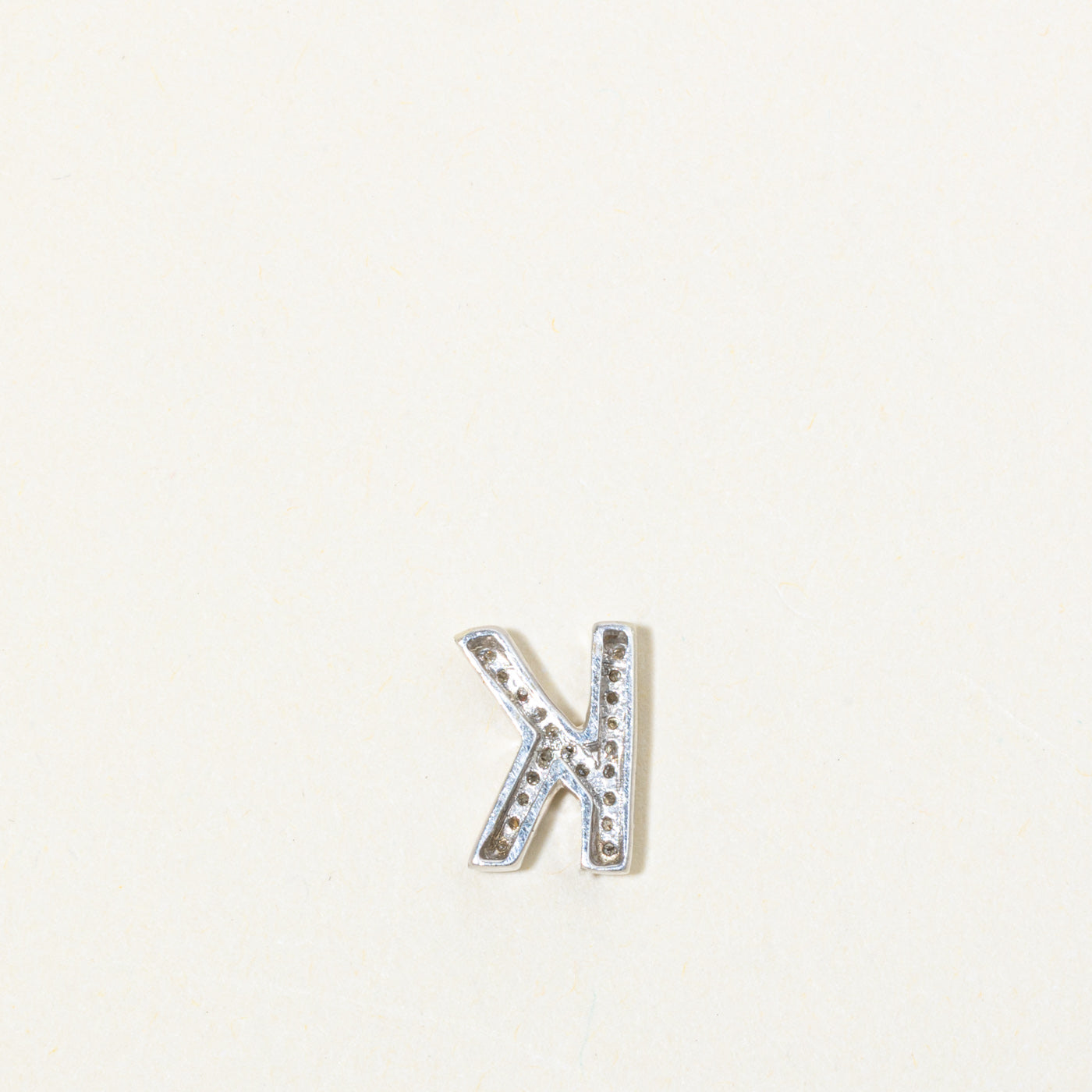 10k Diamond "K" Initial Pendant