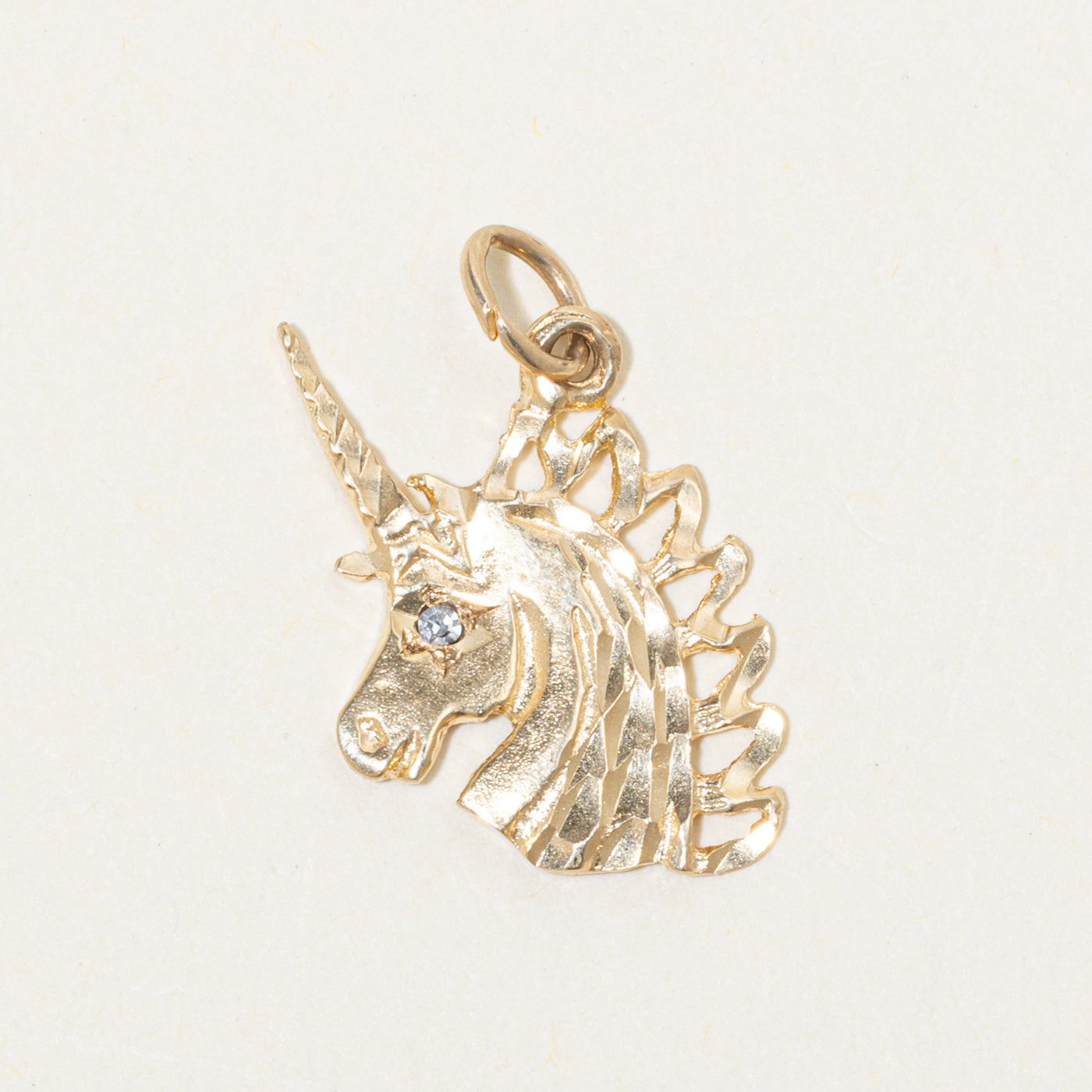10k Diamond Unicorn Pendant