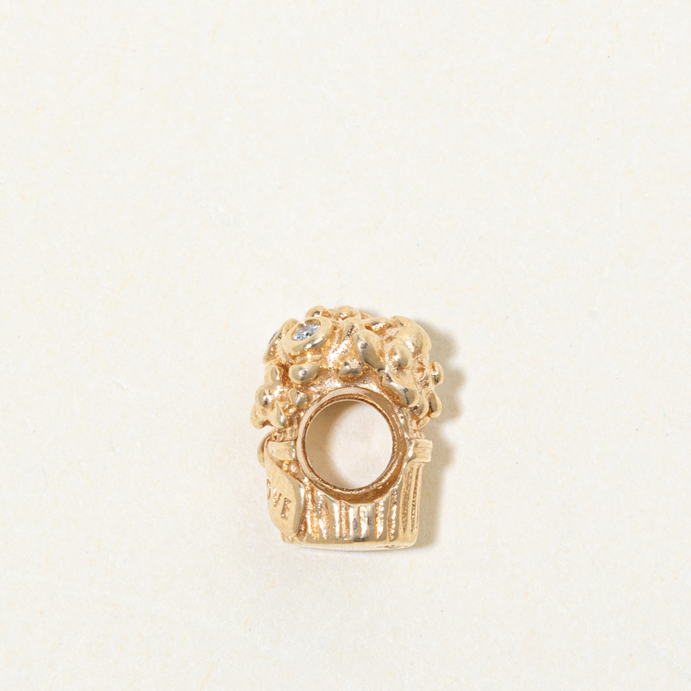 ‘Pandora’ 14k Diamond Floral Bouquet "Love" Charm