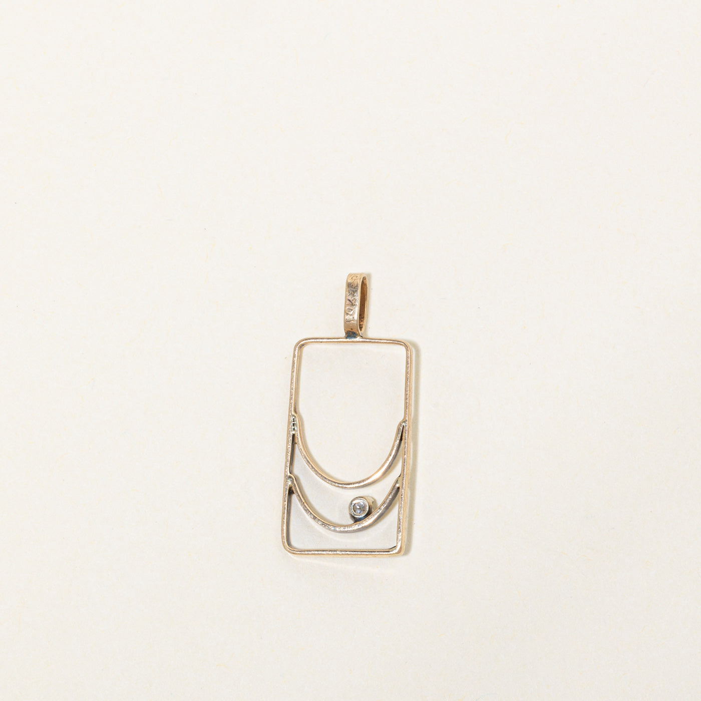 10k Diamond Openwork Geometric Pendant