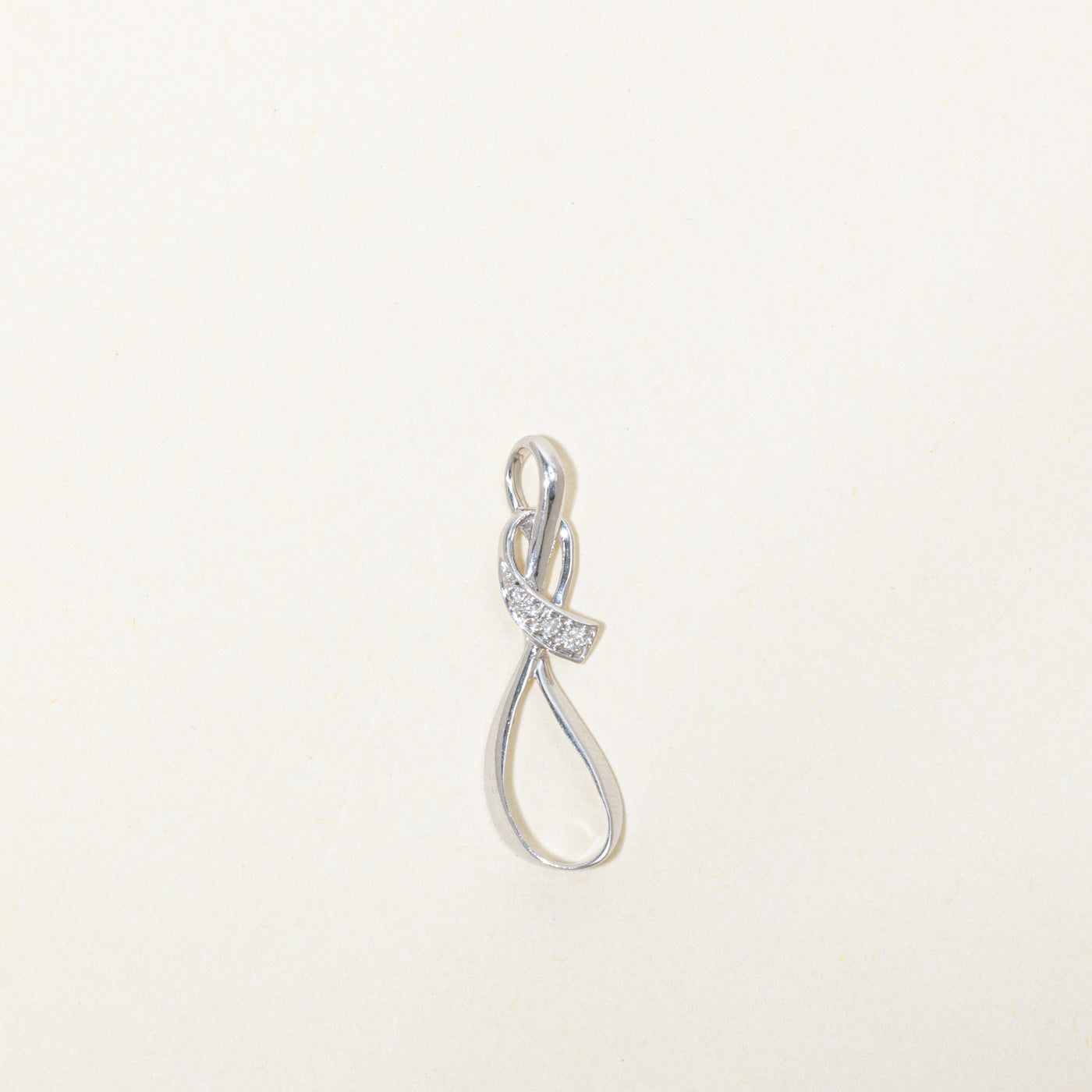 14k Diamond Loop Pendant