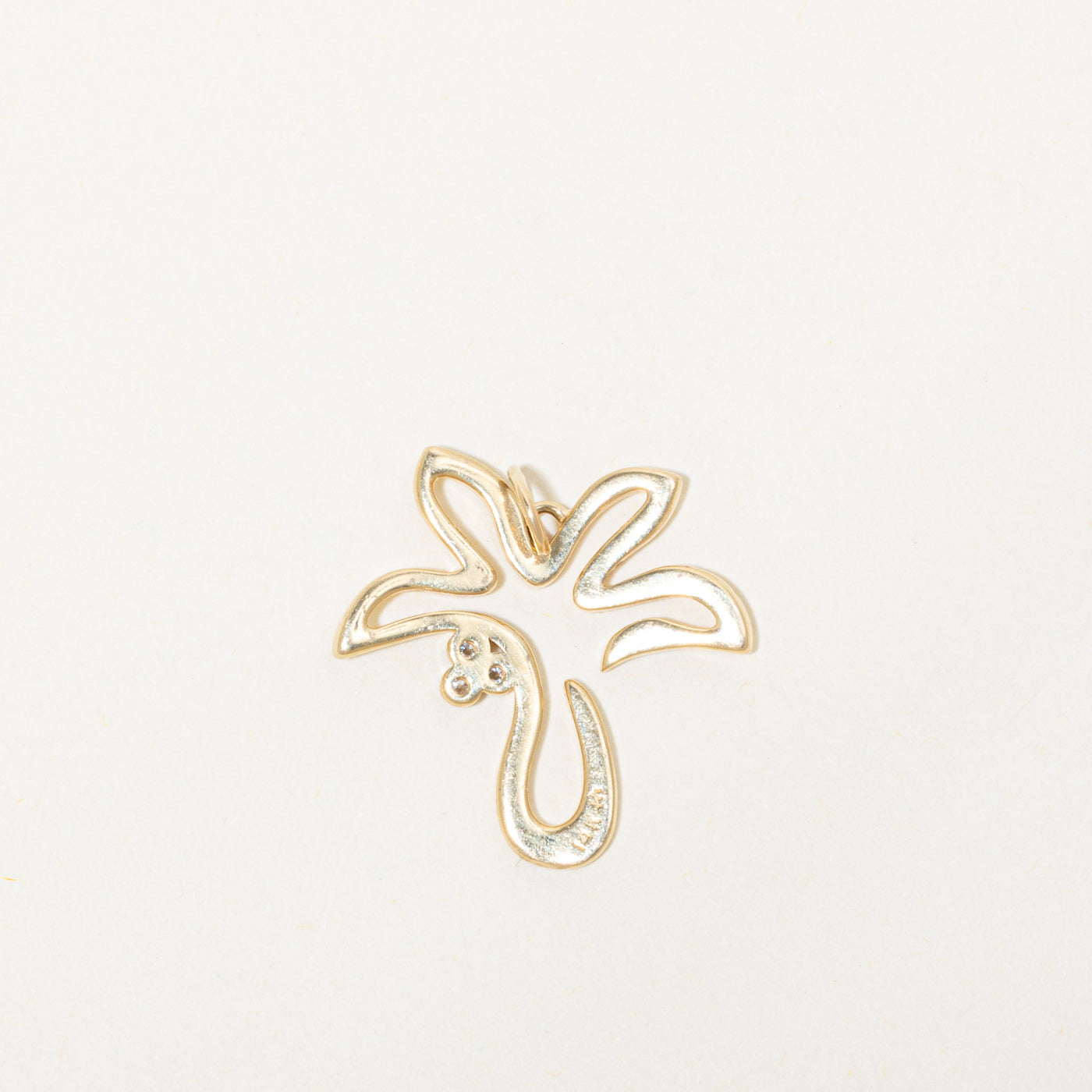 14k Diamond Openwork Tree Pendant