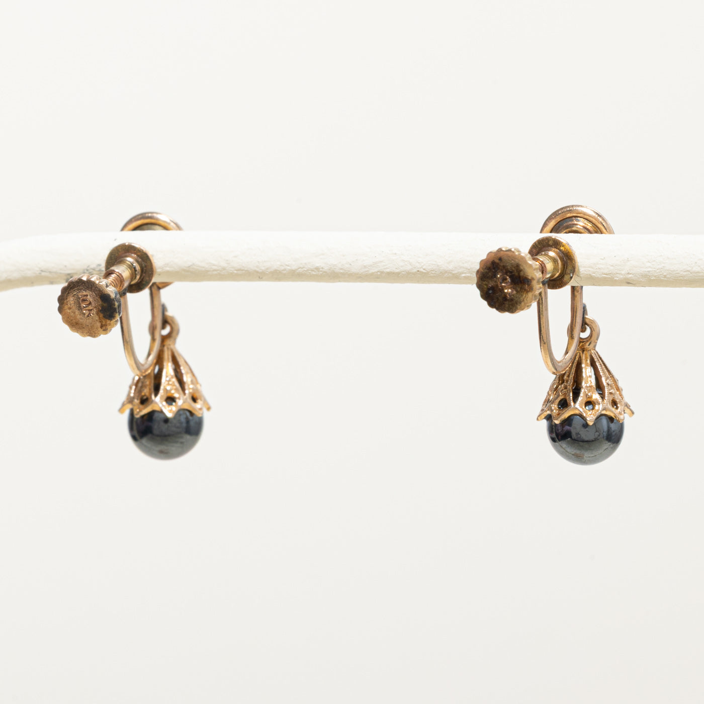 10k Hematite Drop Earrings | 6.00ctw