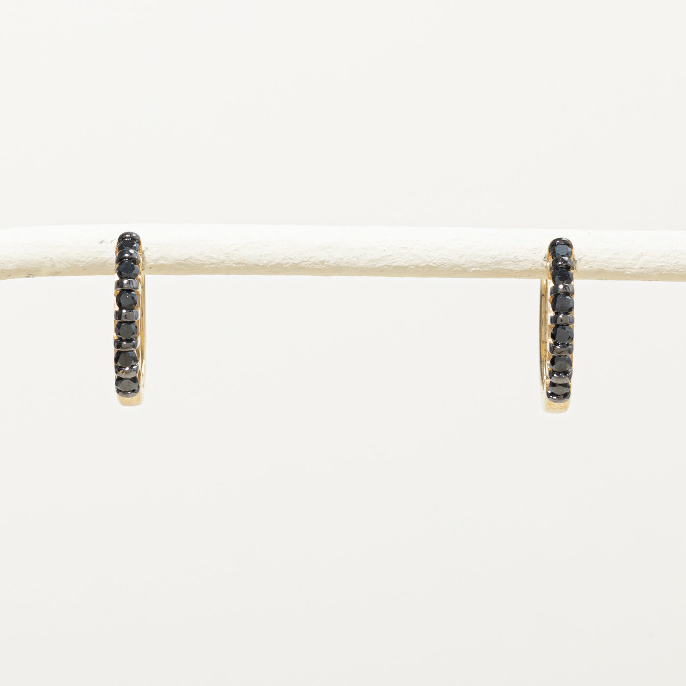 10k Black Diamond Hoop Earrings | 0.24ctw