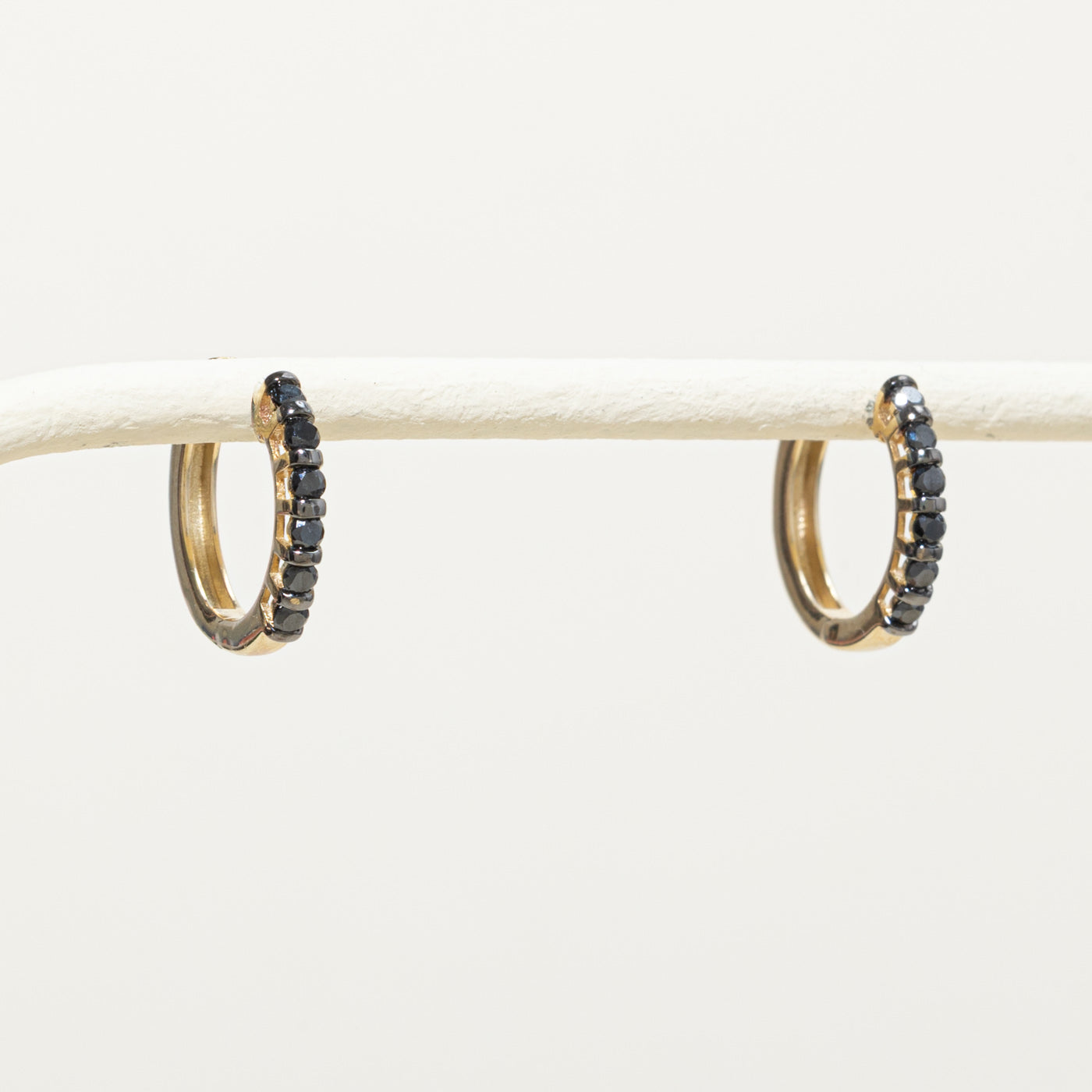 10k Black Diamond Hoop Earrings | 0.24ctw