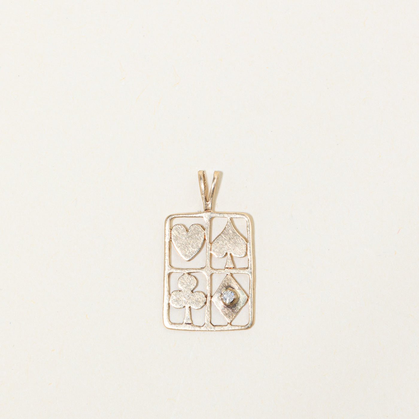 14k Playing Card Pendant