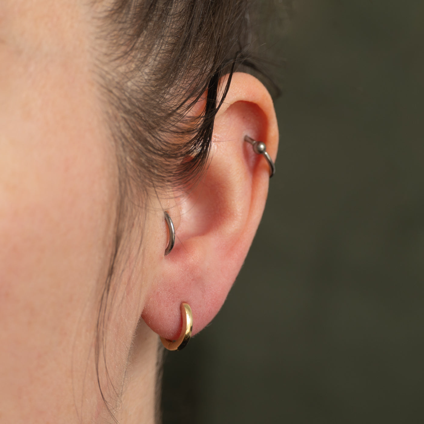 '100 Ways' 10k Plain Huggie Earrings