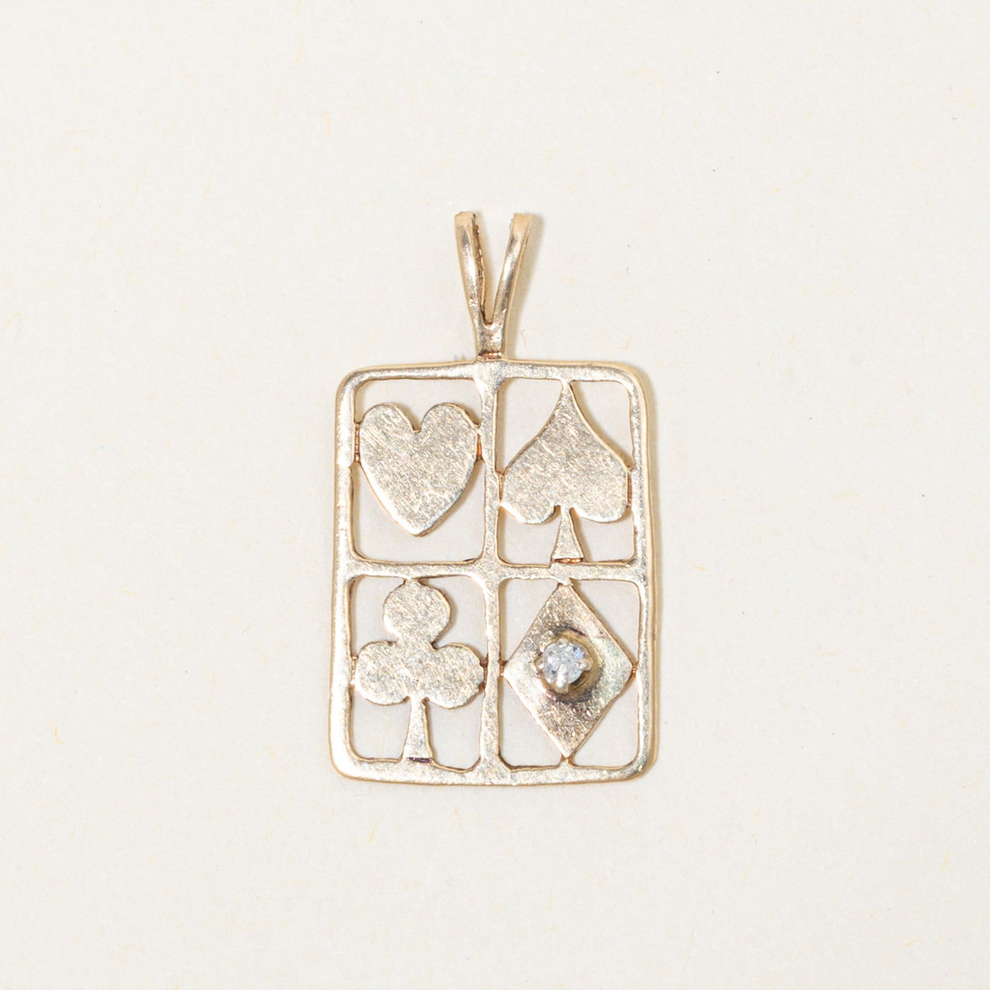 14k Playing Card Pendant