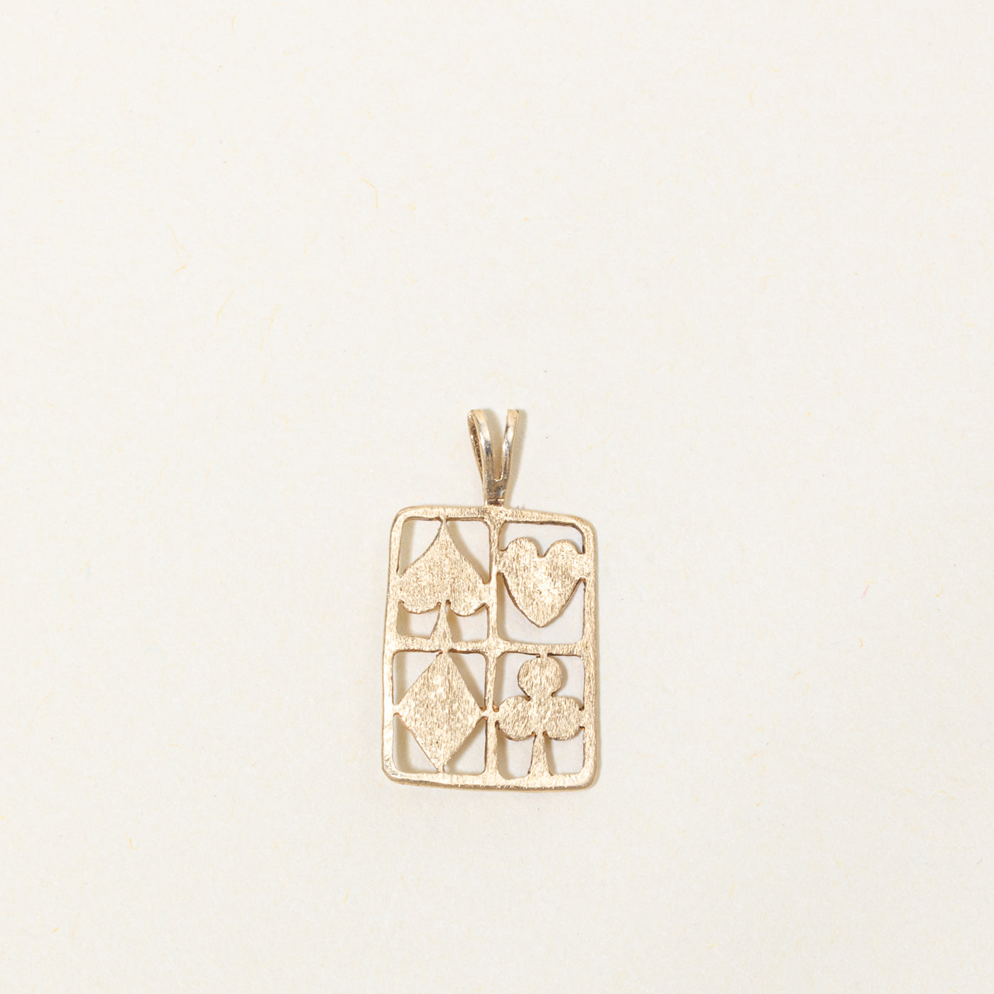 14k Playing Card Pendant