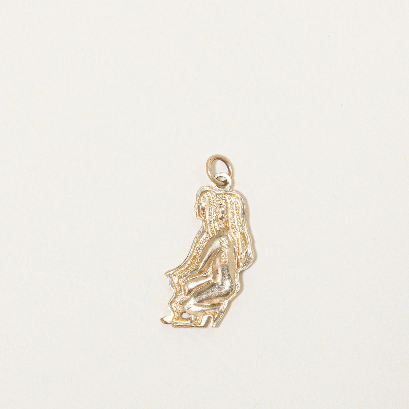 10k Diamond Aquarius Zodiac Charm