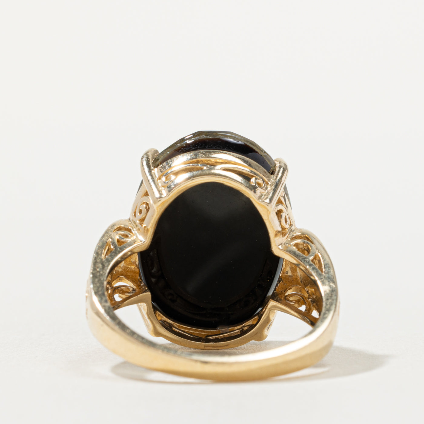 14k Quartz Openwork Cocktail Ring | 13.50ct | SZ 6.25