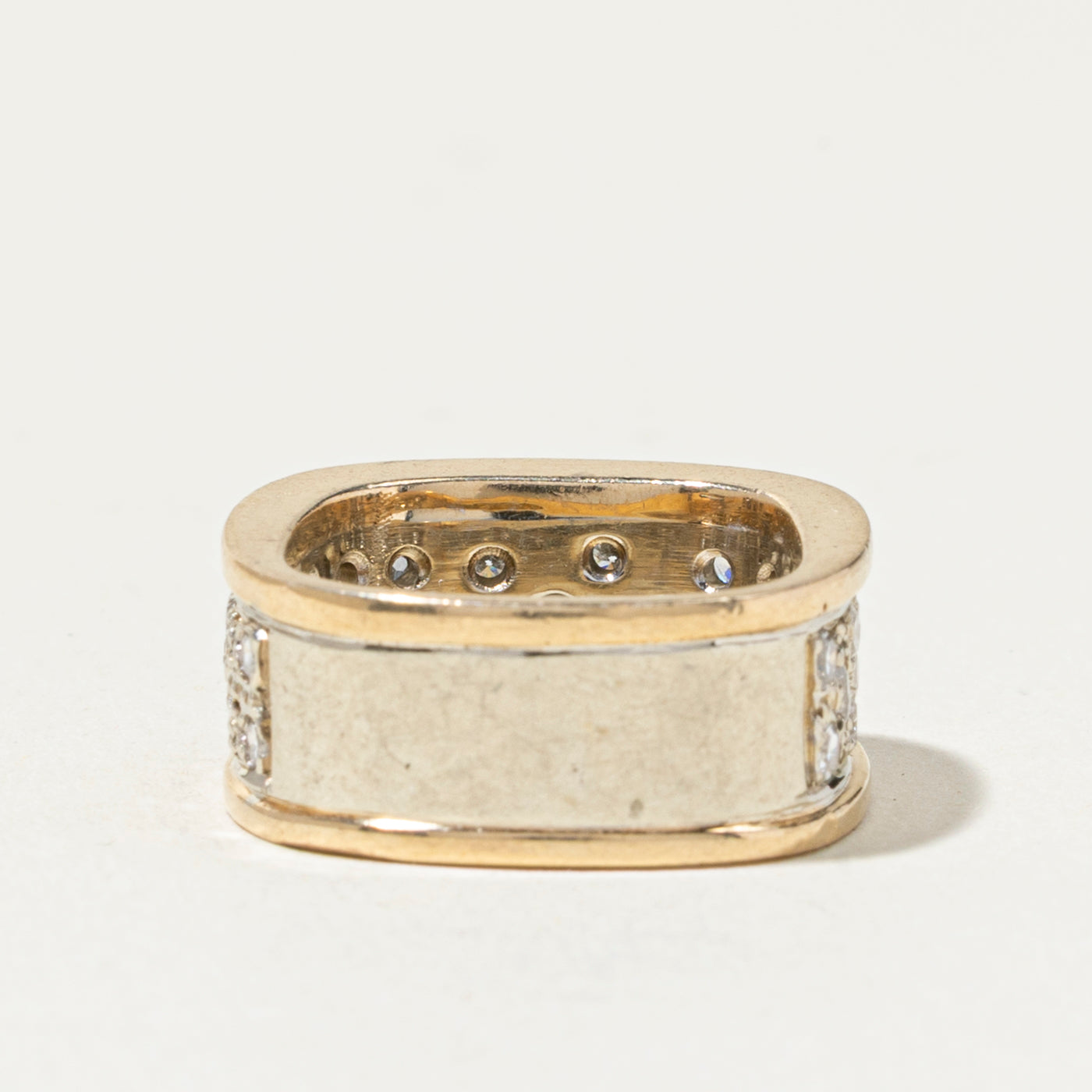 14k Diamond Multi Row Band | 1.42ctw | 8mm | SZ 5