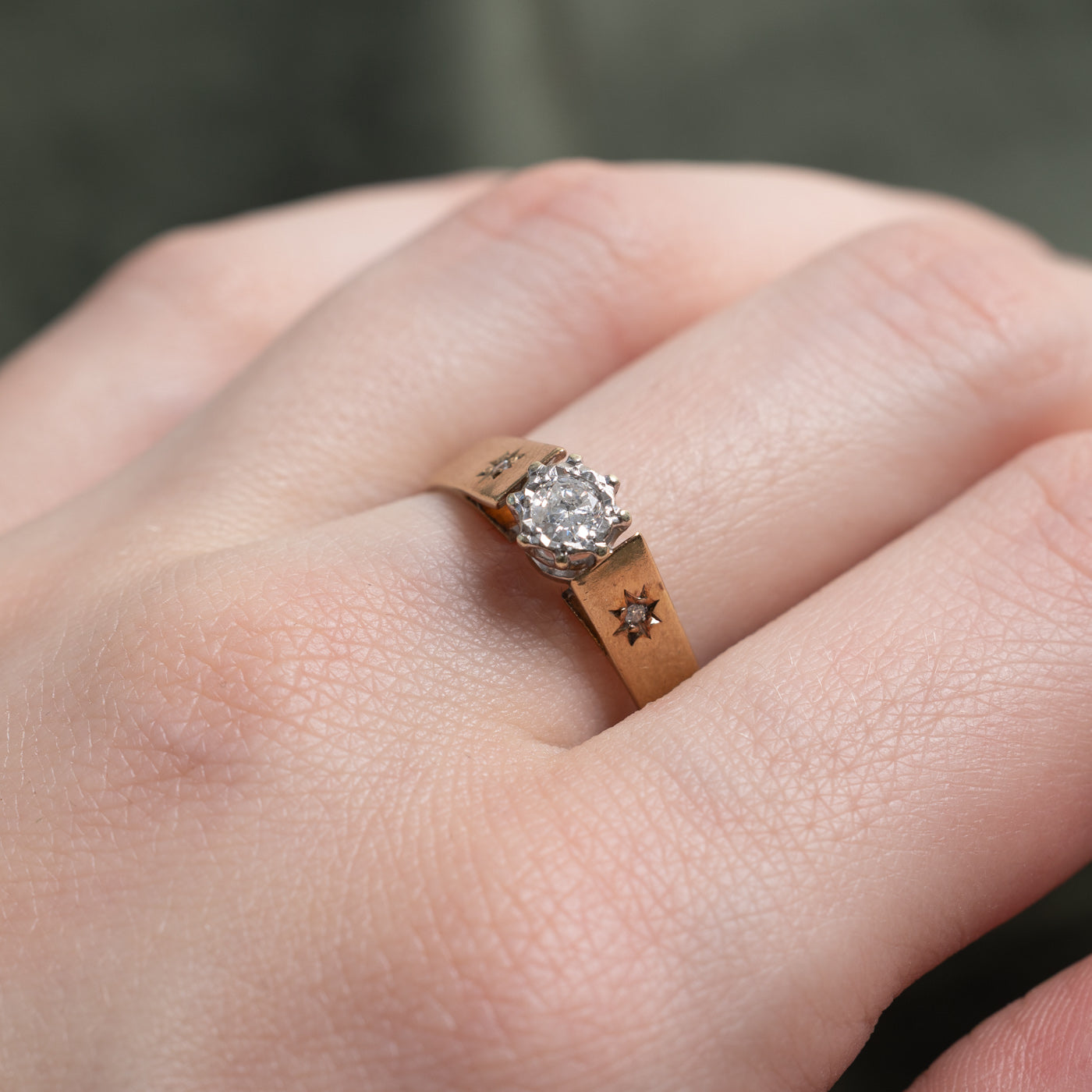 1991 Birmingham 9K Illusion Set Diamond Ring | 0.21ct | SZ 8