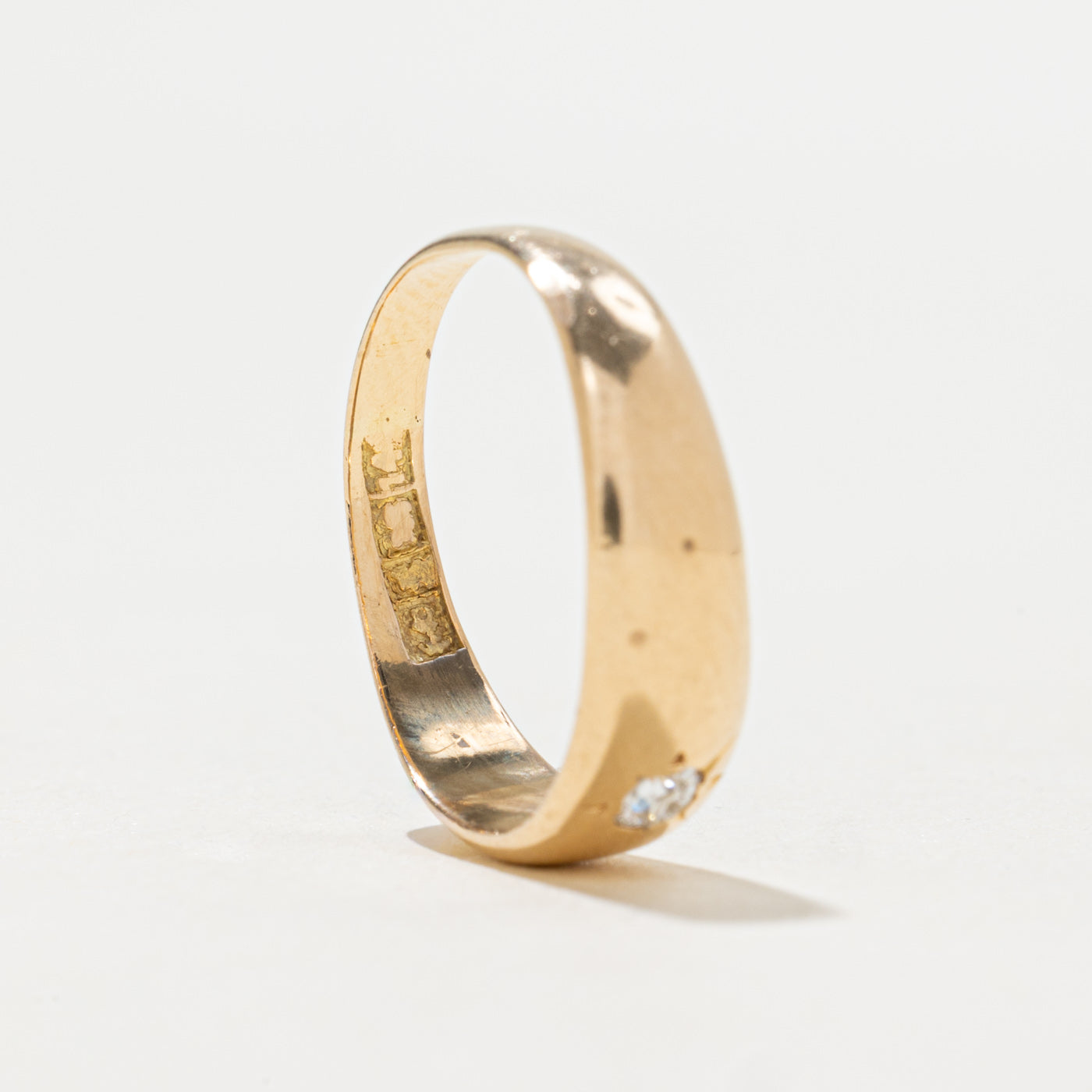 Pseudo Hallmarked 14K Star Set Old European Cut Diamond Band | 0.09ct | SZ 5