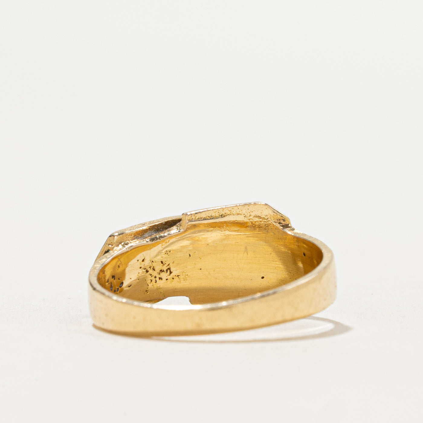 Italian 18K Enamel Buckle Ring | SZ 5.5