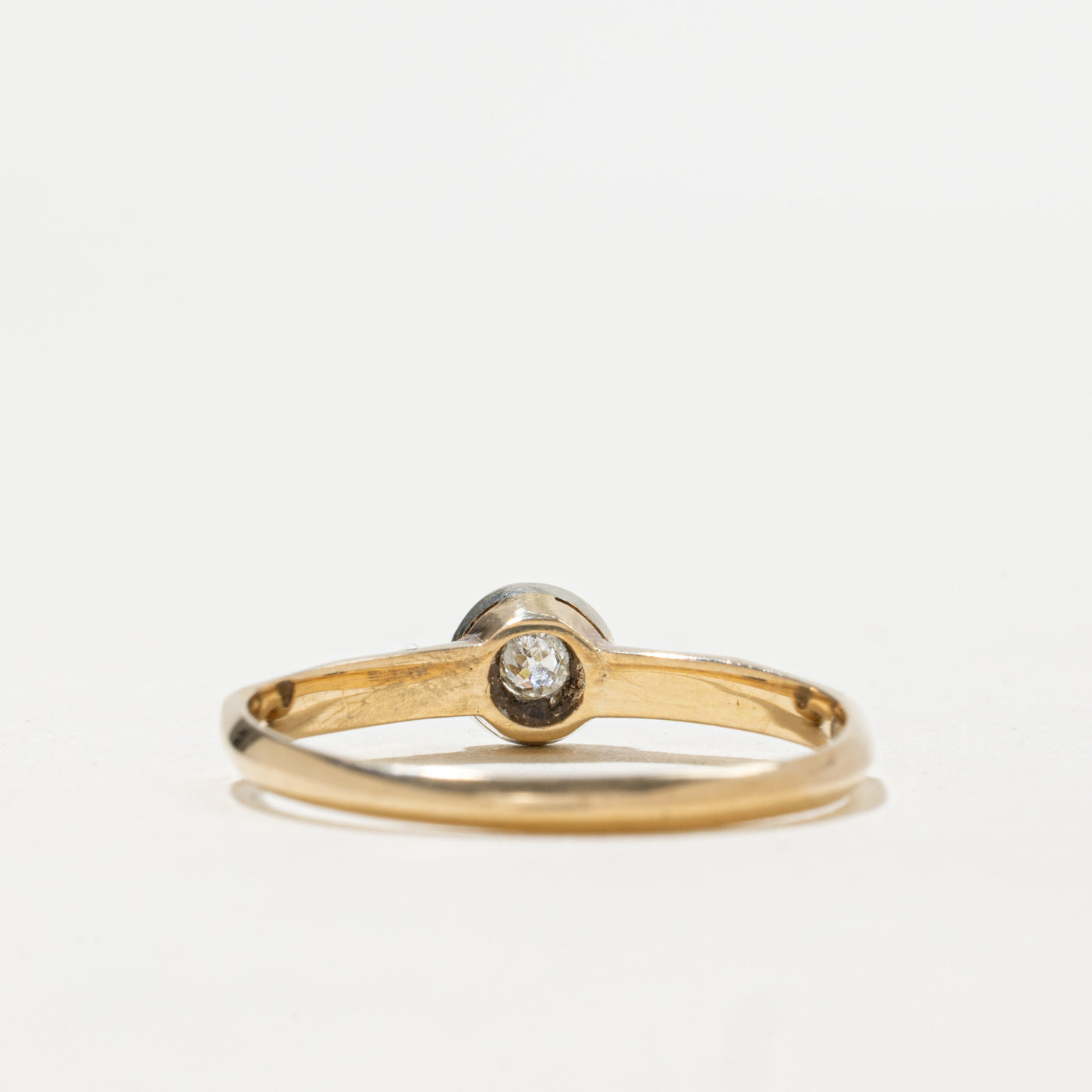 Retro Czechoslovakian 14K Old European Cut Diamond Ring | 0.08ct | SZ 10