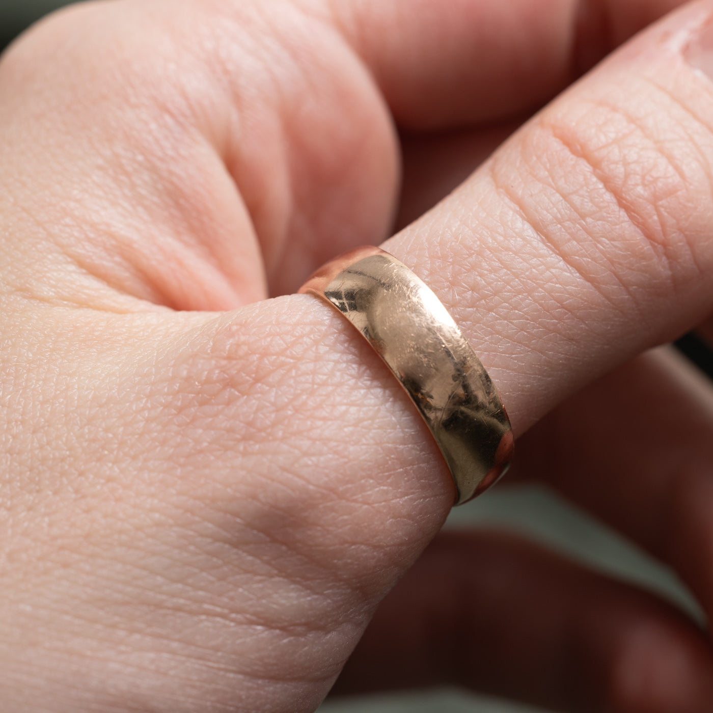 Bague vintage en or jaune 10 carats avec faux poinçon | 6,25 mm | Taille 9,5