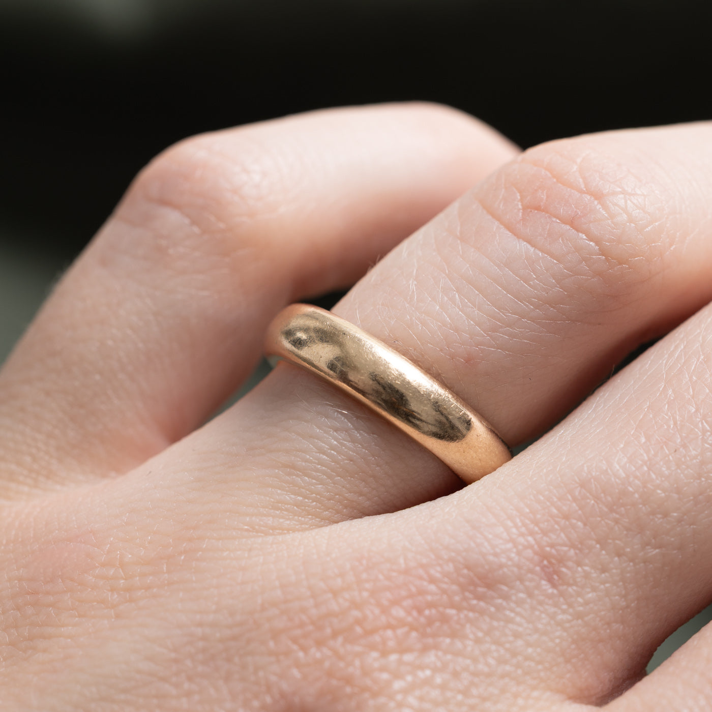 Alliance simple en or jaune 14 carats | 4,5 mm | Taille 5,5